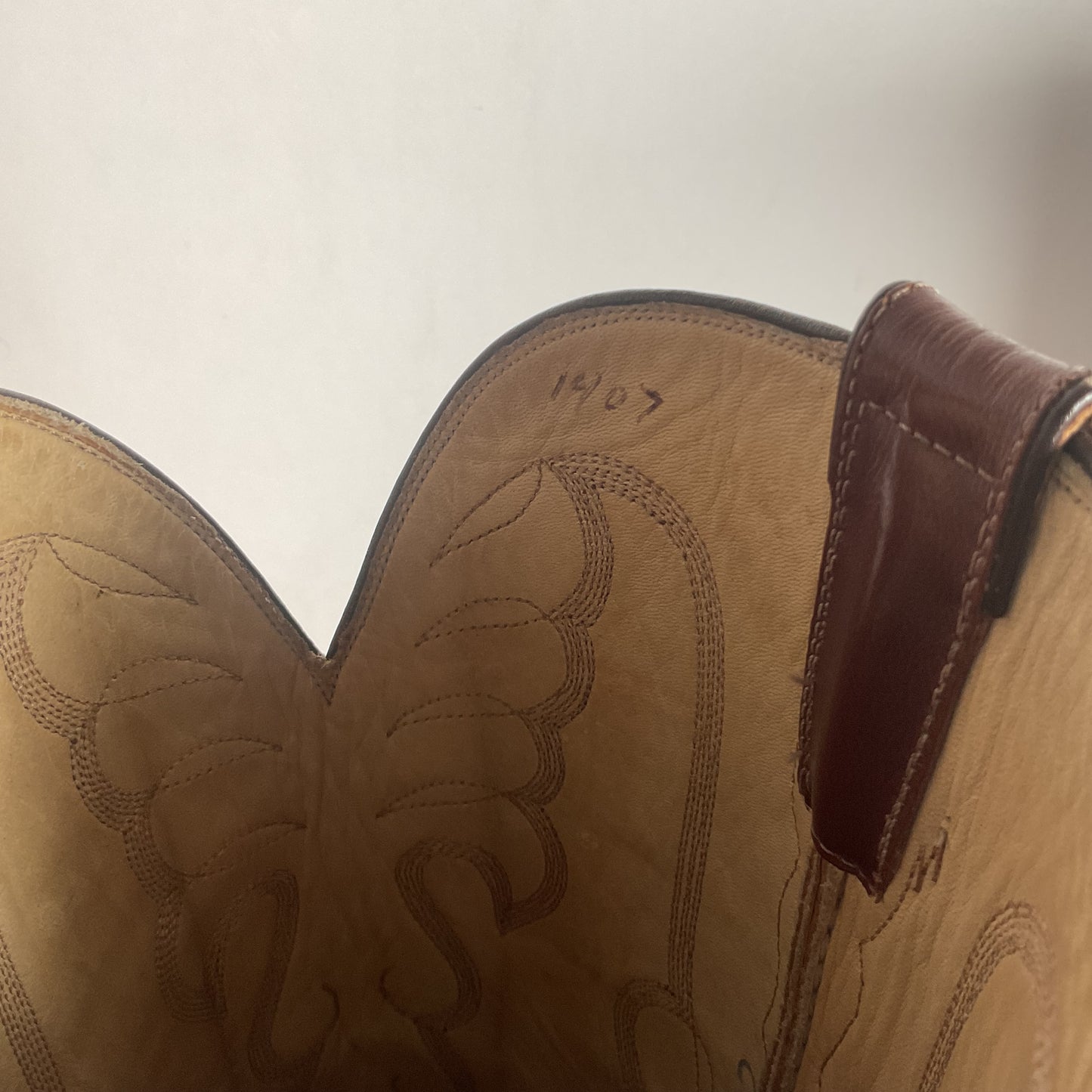 Vintage TO Stanley Kango Tobacco Ostrich Quill Cowboy Boots 10.5 D USA Made Exotic