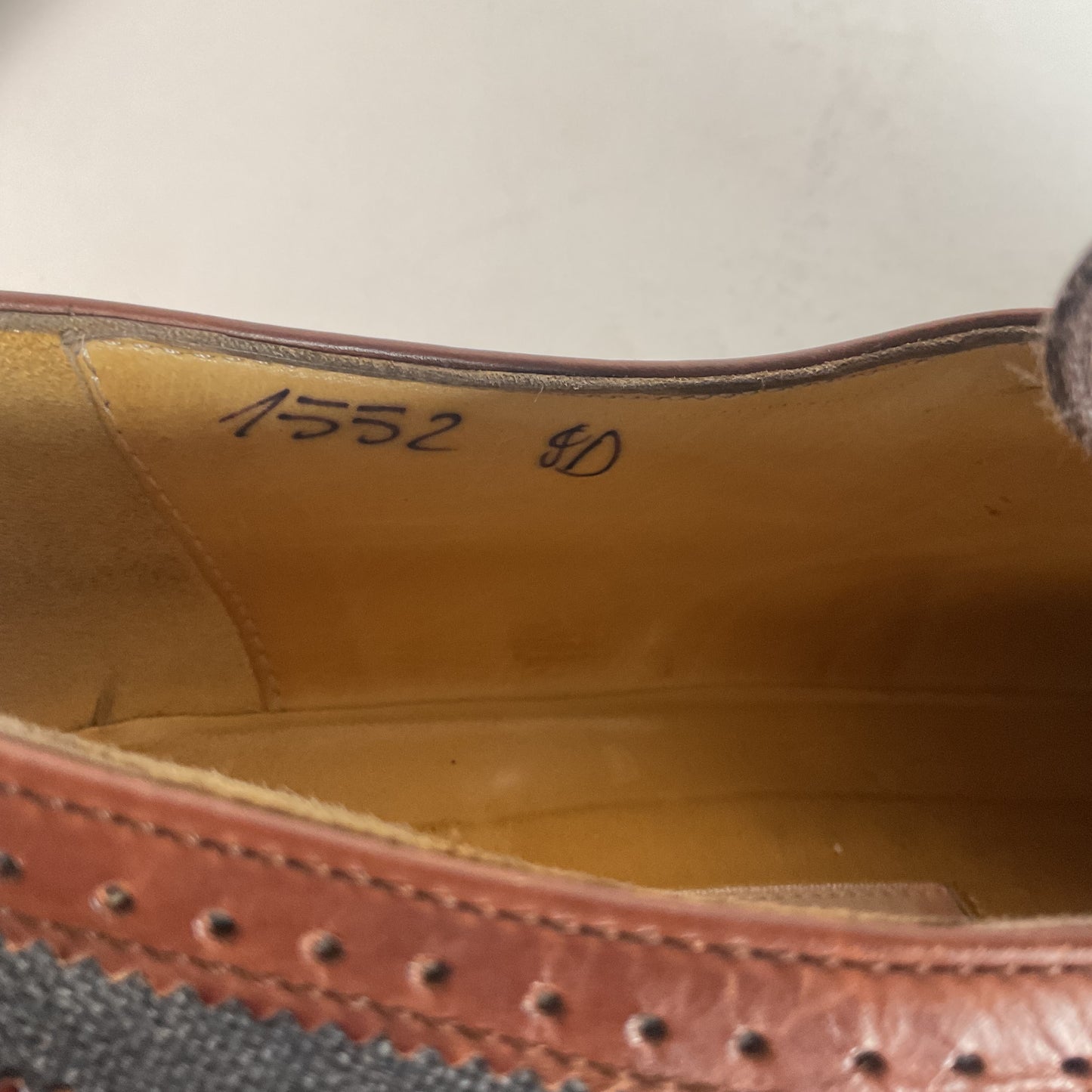 Vintage Cole Haan Ventilated Mesh Spectator Shoes 9 D Brogue Wing Tip Italy