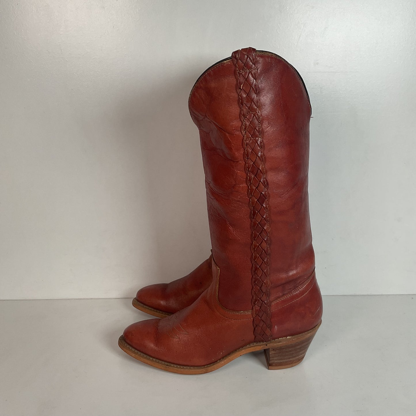 Vintage Capezio Braided Shooter Boots 6.5 M USA Made Campus Riding