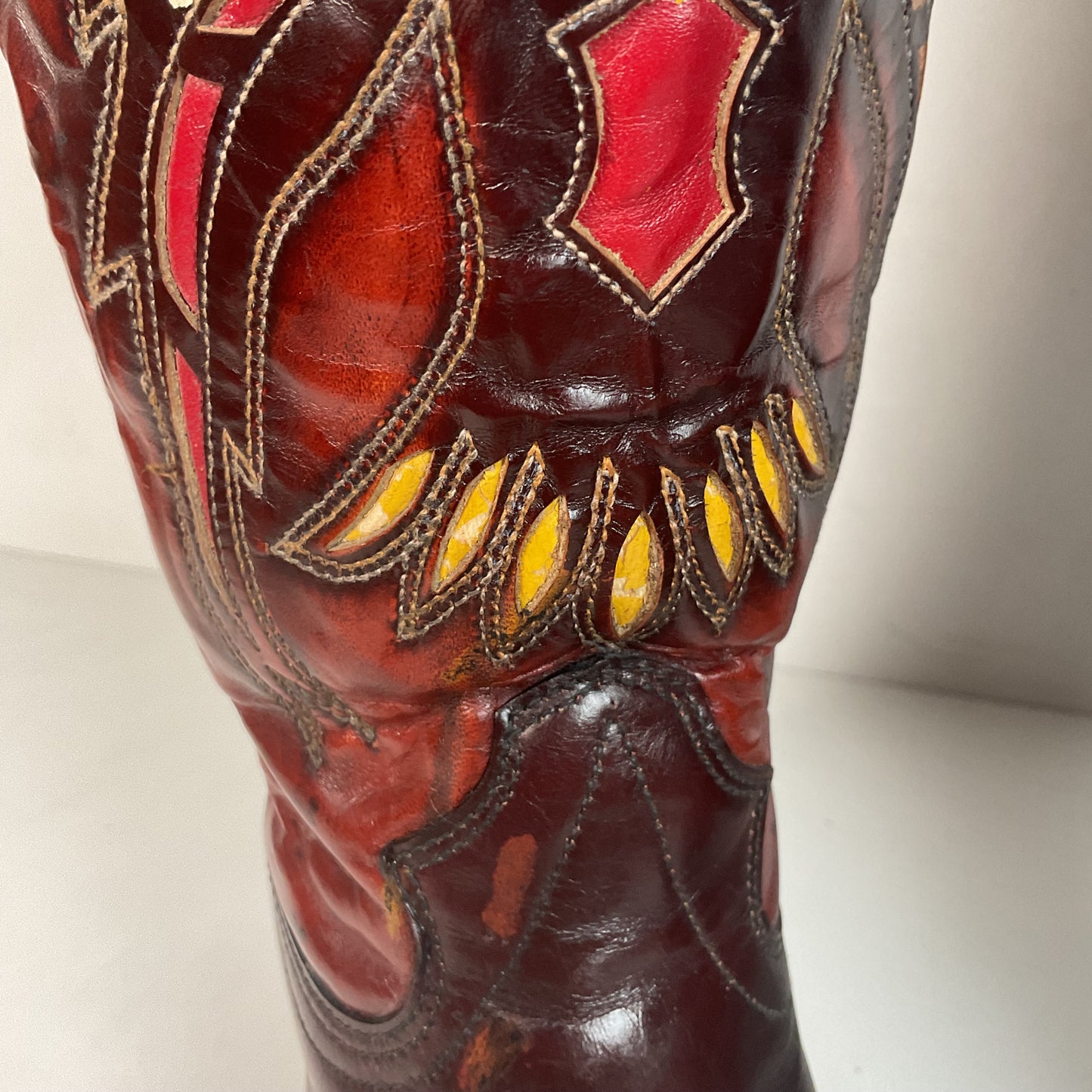 Texas Eagle Thunderbird Cowboy Boots 11 D Independence Day 4th Of July