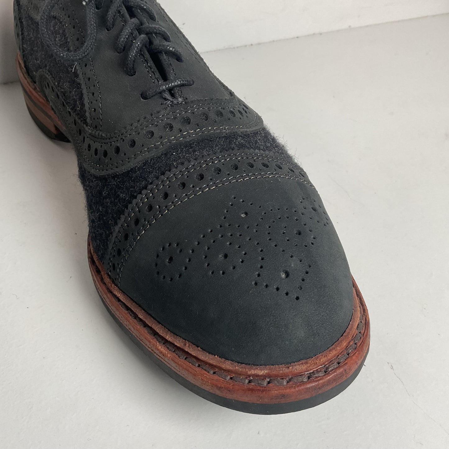 Allen Edmonds Strandmok Cap Toe Oxford Shoes 10 EEE Dainite Soles Retired