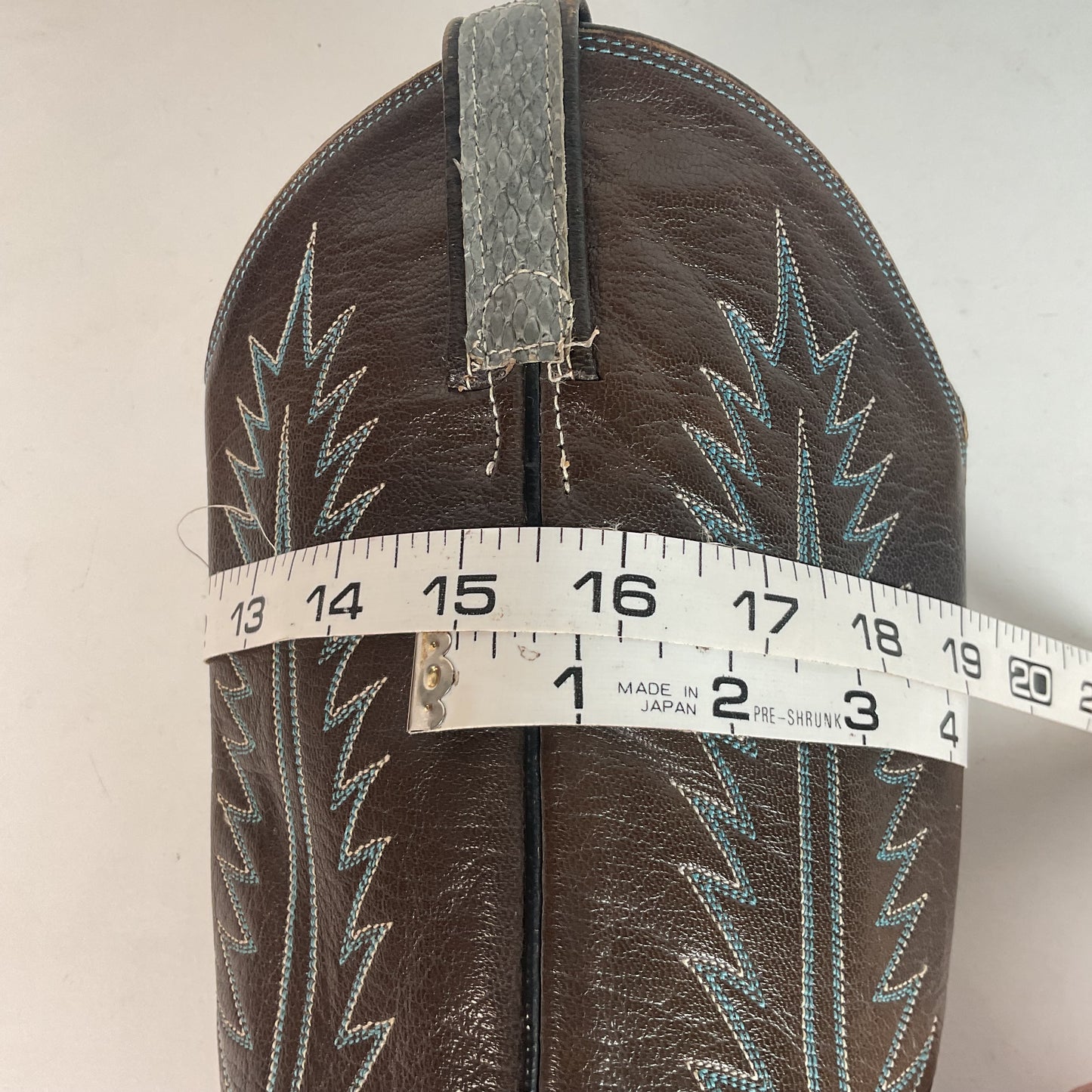 Vintage Dan Post Grey Python Cowgirl Boots 8 C USA Made
