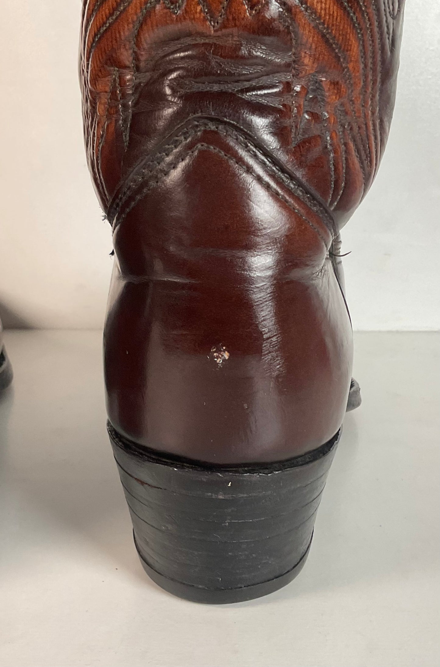 Vintage Texas Brand Patent Thunderbird Cowboy Boots 10.5 EE Rainbow Peacock