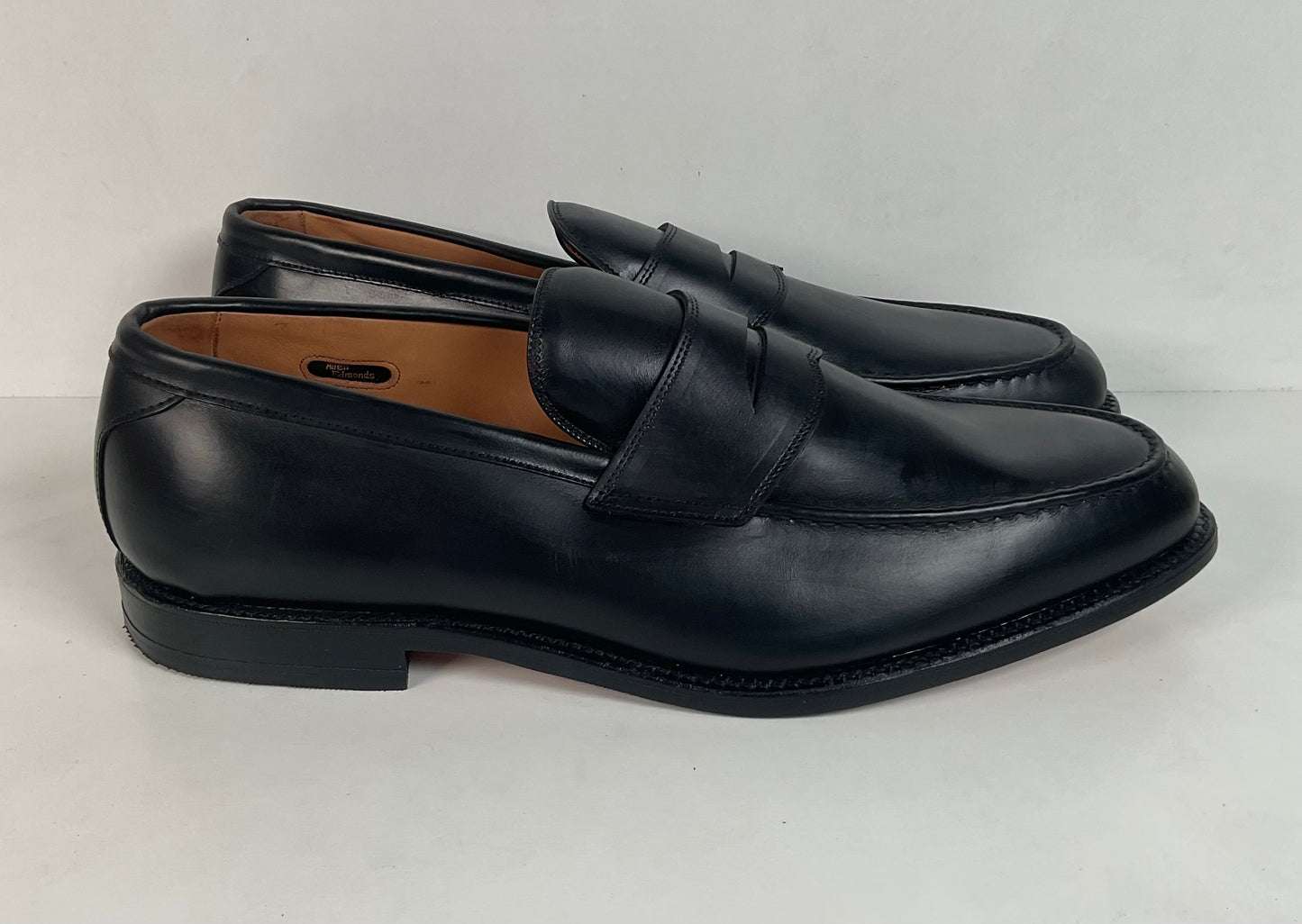 Allen Edmonds Hinsdale Penny Loafers 14 D USA Made Black Calfskin