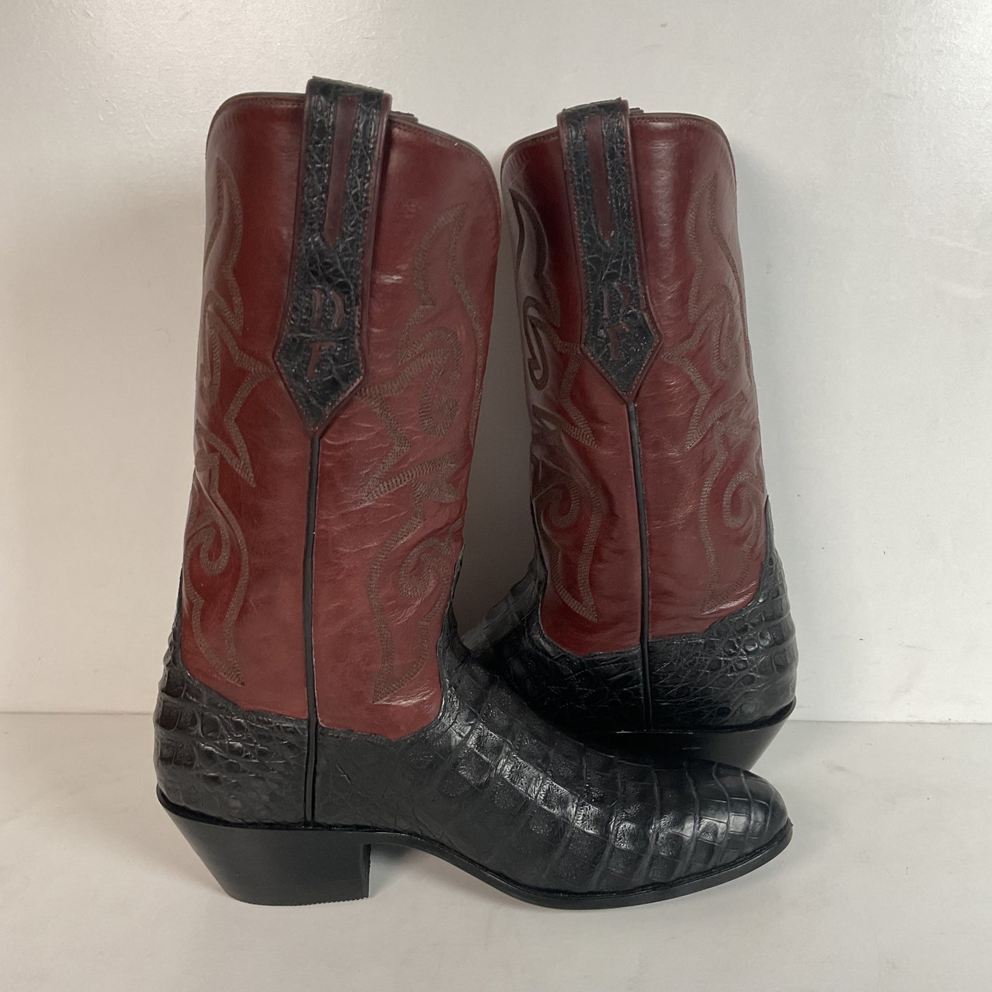 J B Hill Women’s Exotic Caiman Cowgirl Boots 7.5 B Belly Cut Custom
