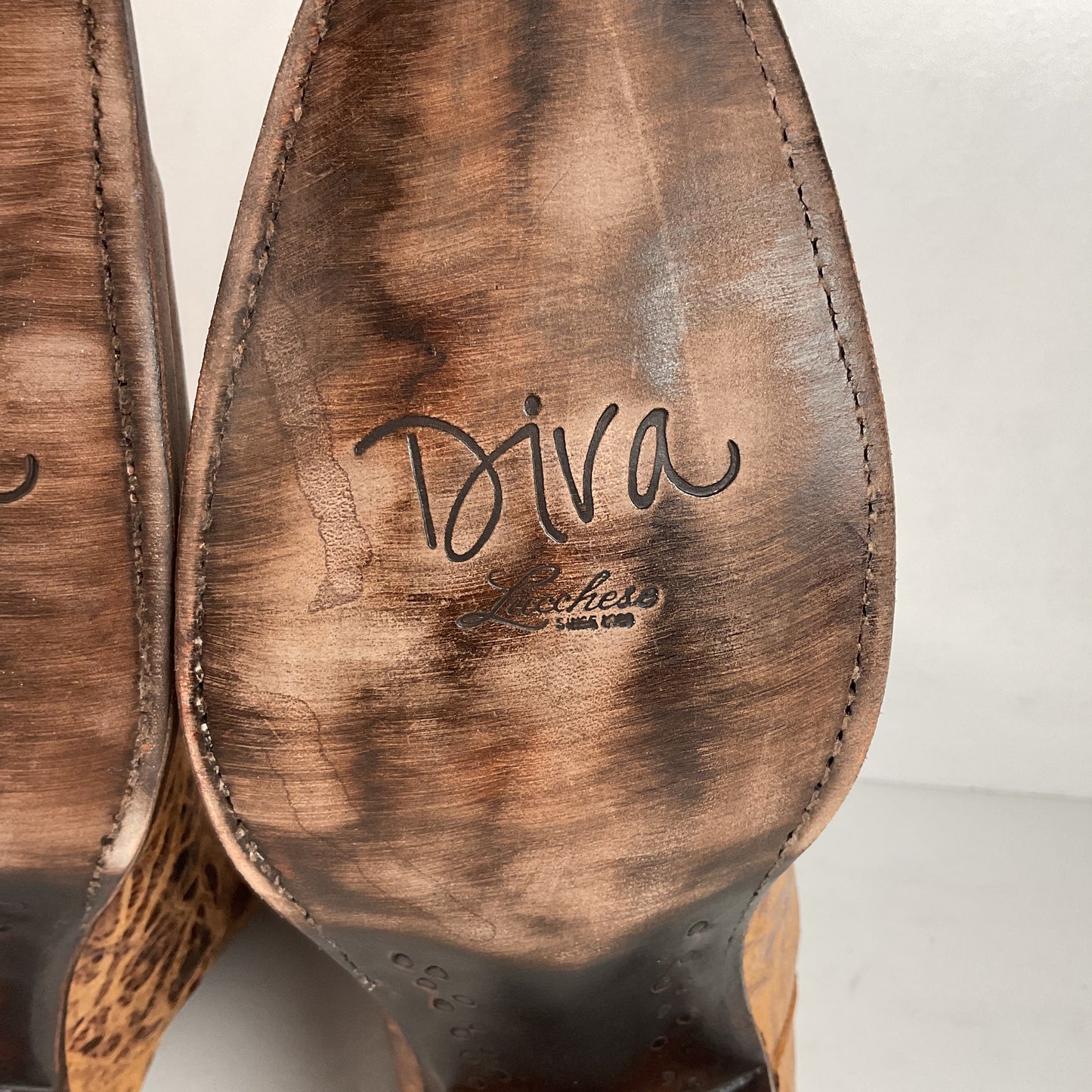 Lucchese Diva Delta Calf Cowgirl Boots 10 B USA Made Retired
