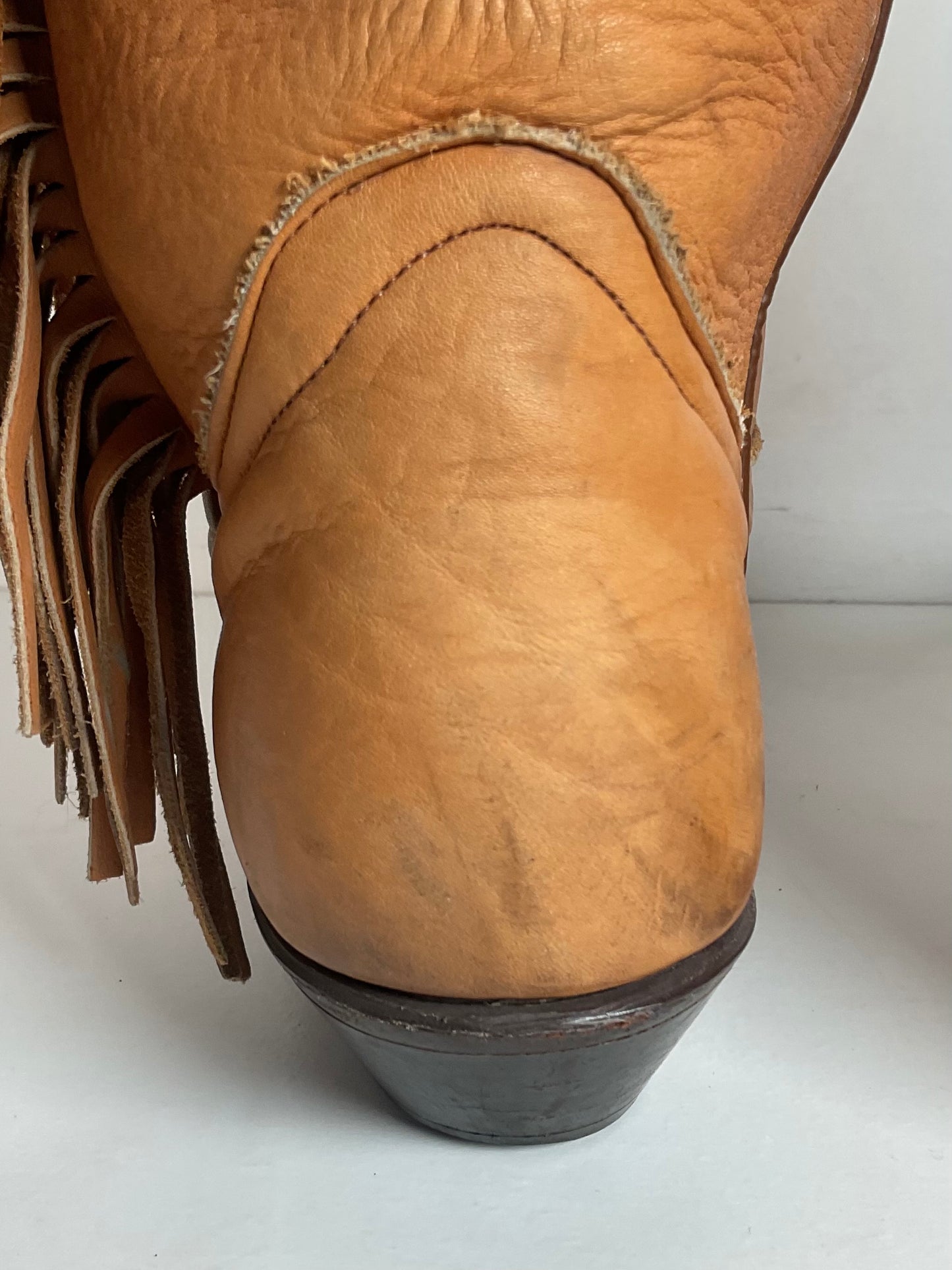 Vintage Code West Navajo Fringe Cowgirl Boots 8.5 M USA Made
