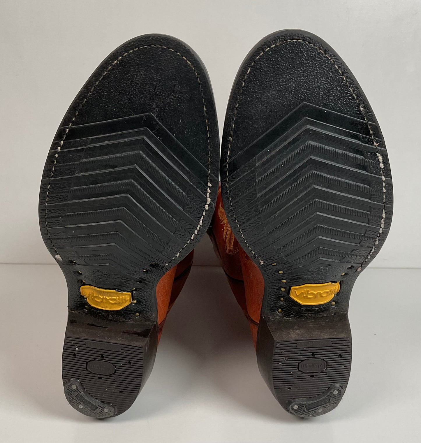 Tony Lama Exotic Full Quill Ostrich Cowboy Boots 8 EE Vibram Work Sole White Label