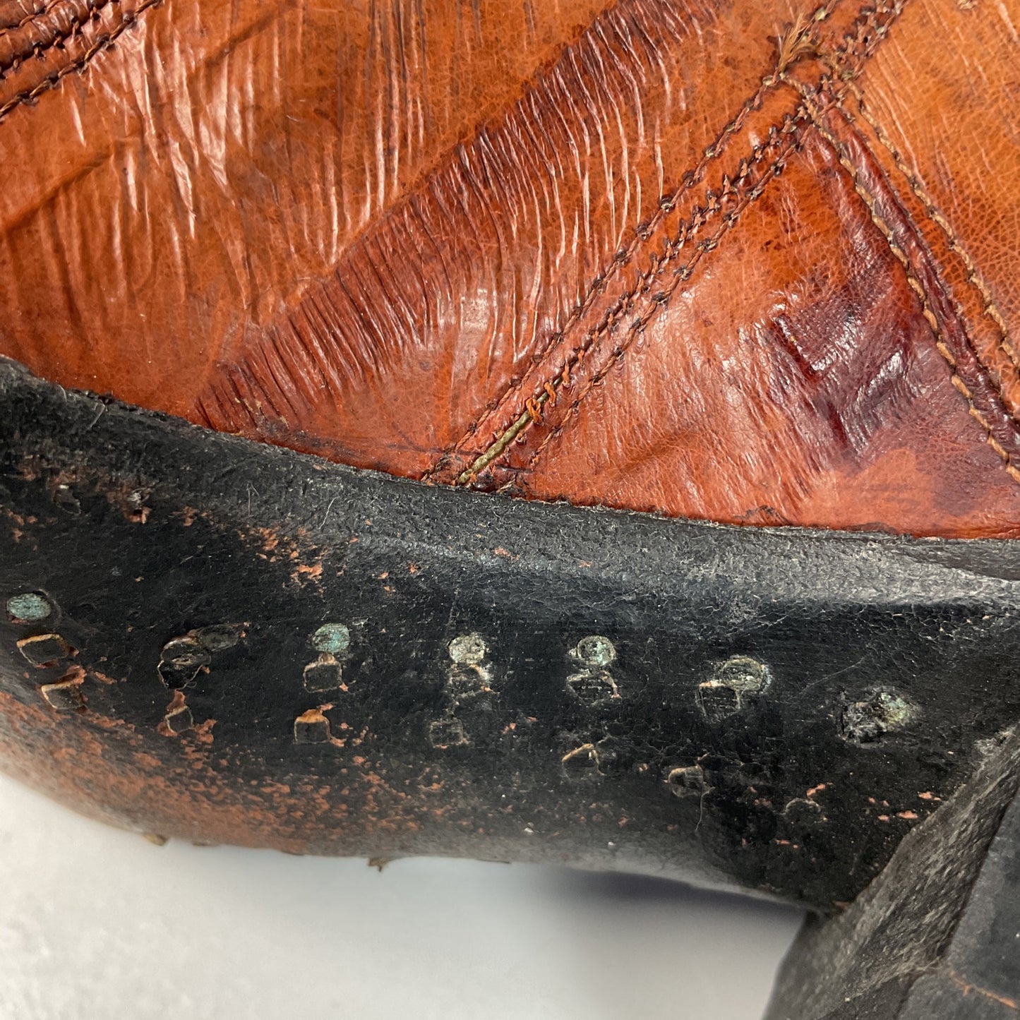 Vintage Tony Lama Eel Skin Cowboy Boots 8.5 D Gold Label Exotic