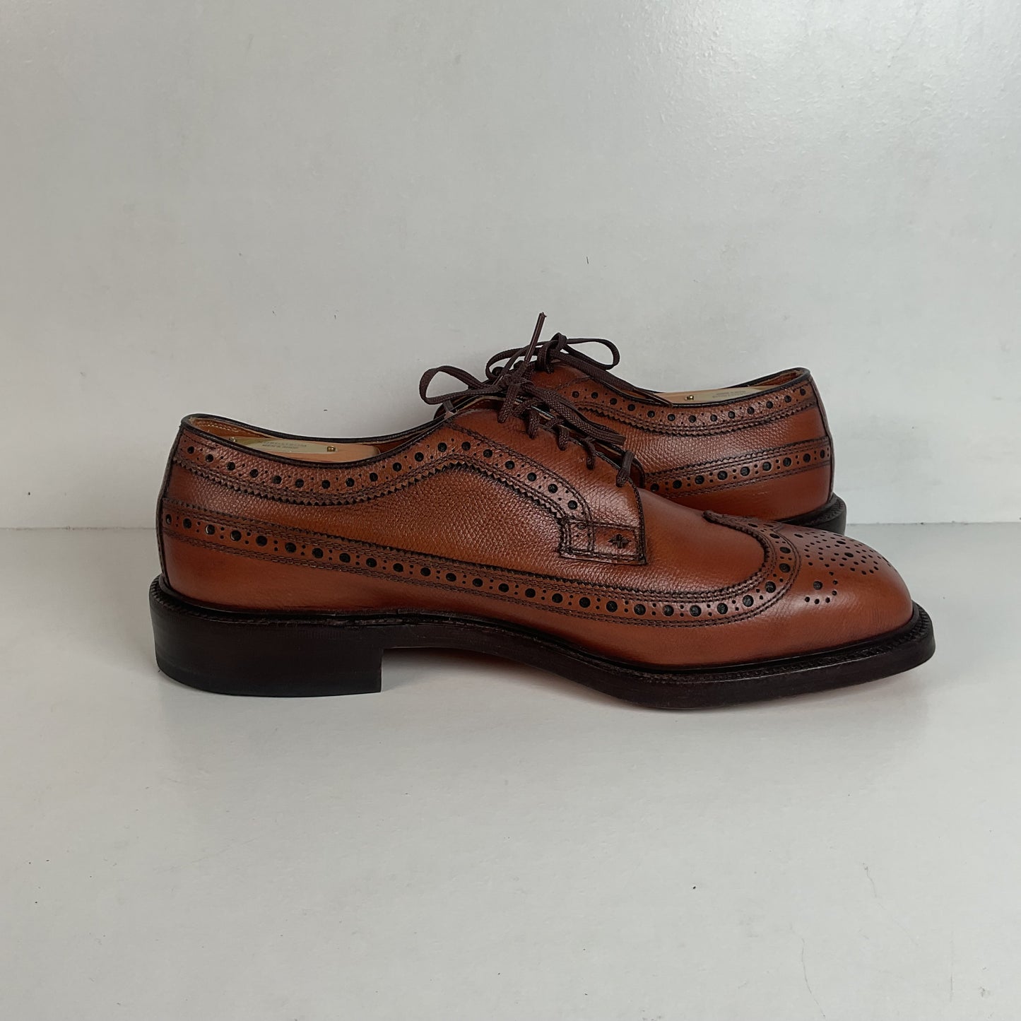 Vintage 1970s Nettleton Longwing Derby Shoes 8.5 D USA Made