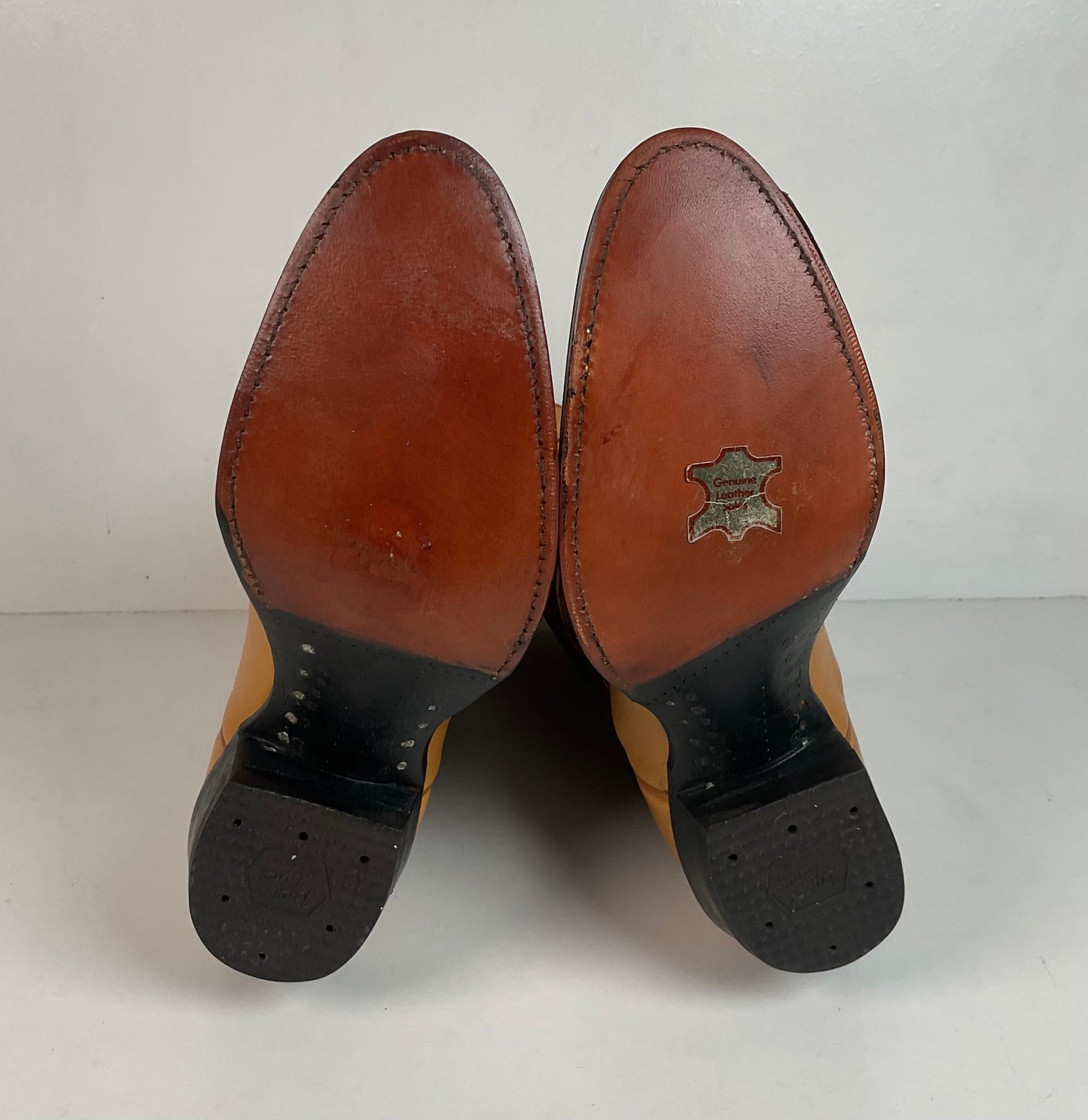 1960s Tony Lama Parade Cowboy Boots Men’s 6 B | Women’s 7 Tooled Inlay