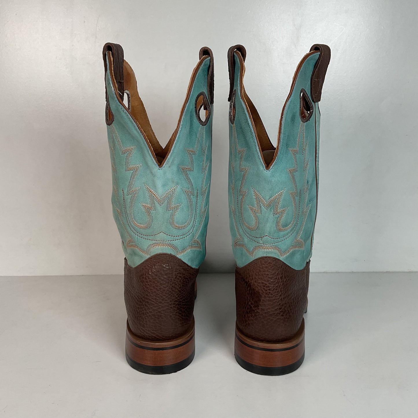 Boulet Turquoise Buckaroo Cowgirl Boots 9.5 C Vibram Sole