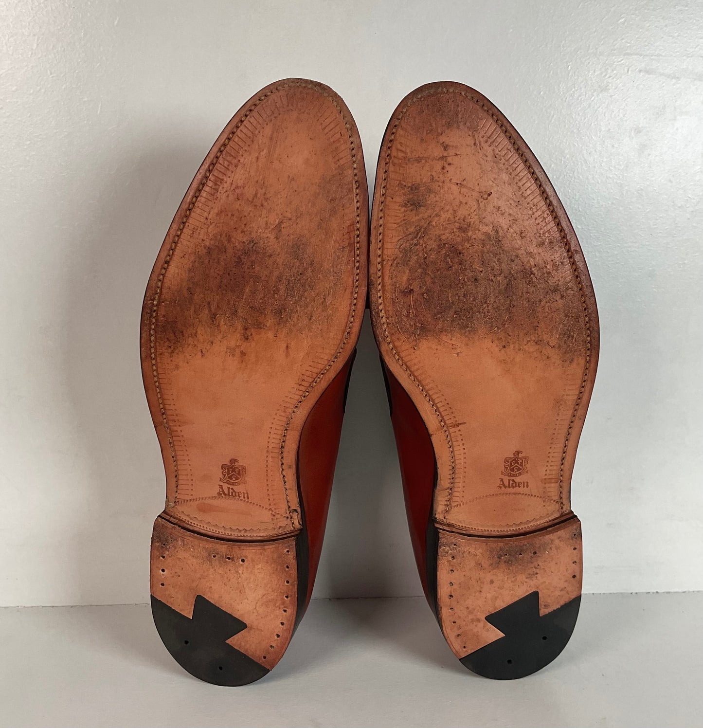 Vintage Alden Tan Calf Tassel Loafer 9 D Moc Toe Style 662 Old Logo