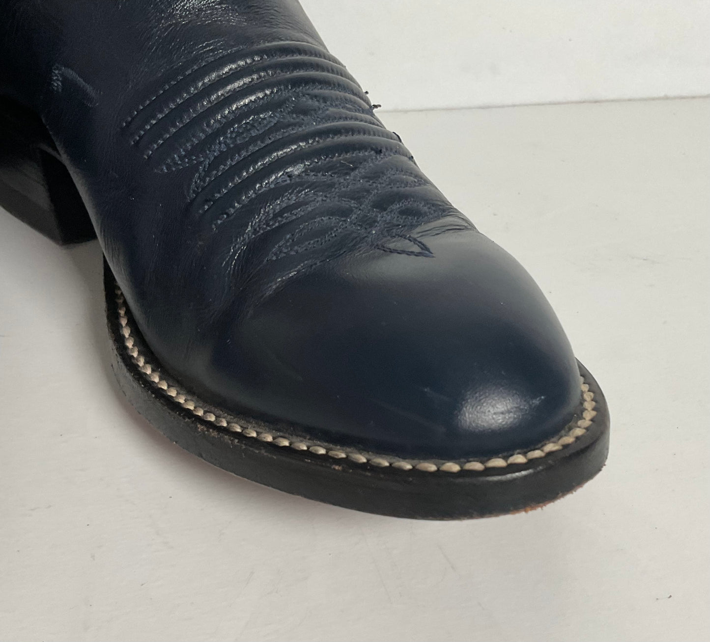 Honcho’s Navy Cowgirl Boots 6 C Custom USA Made