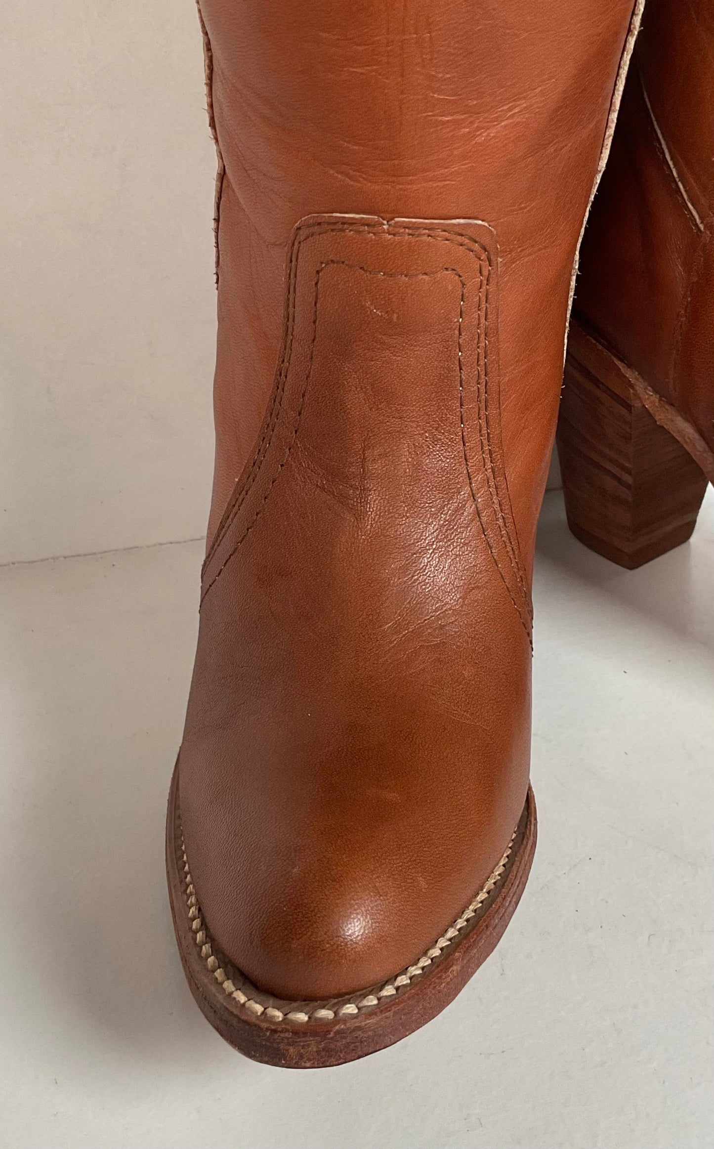 1970s Frye Mustang Riding Boots 6 B Black Label USA Made