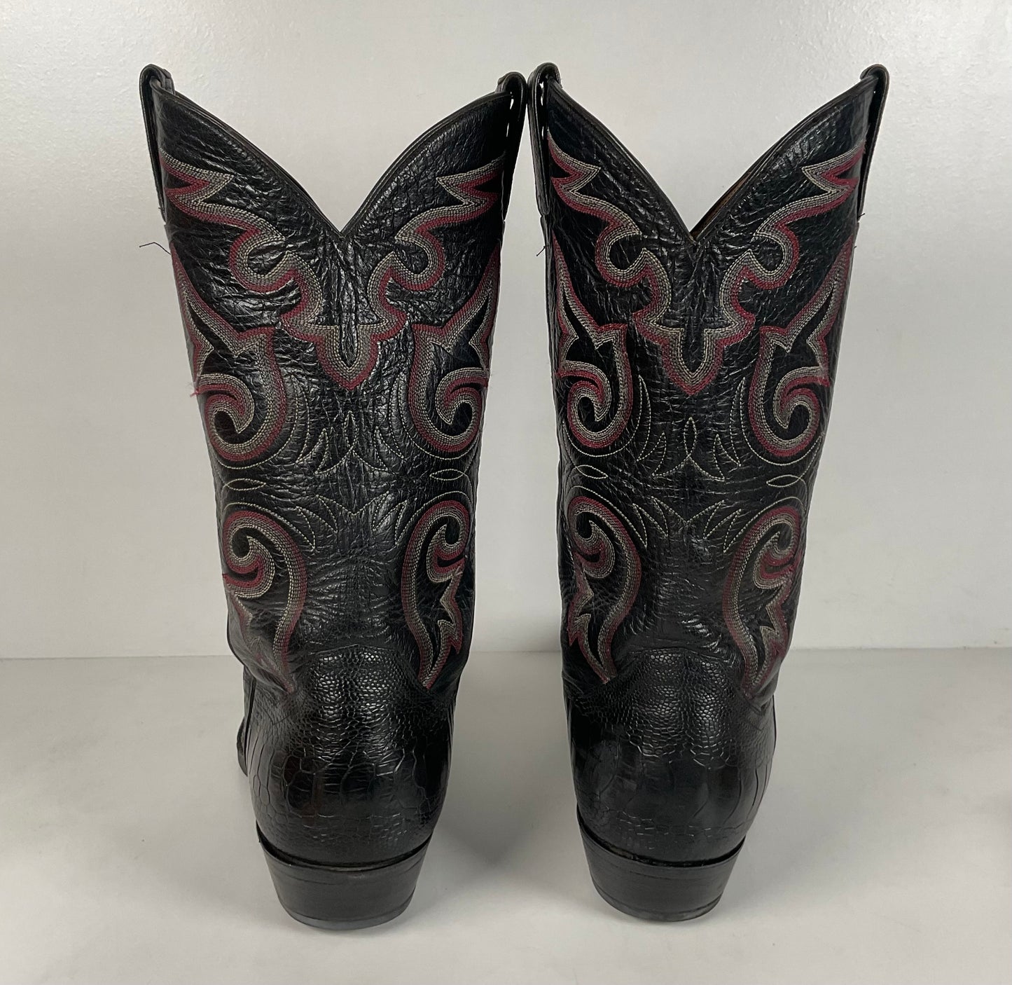 Vintage Panhandle Slim Ostrich Leg Cowboy Boots | Exotic | Black | Men’s 12 D