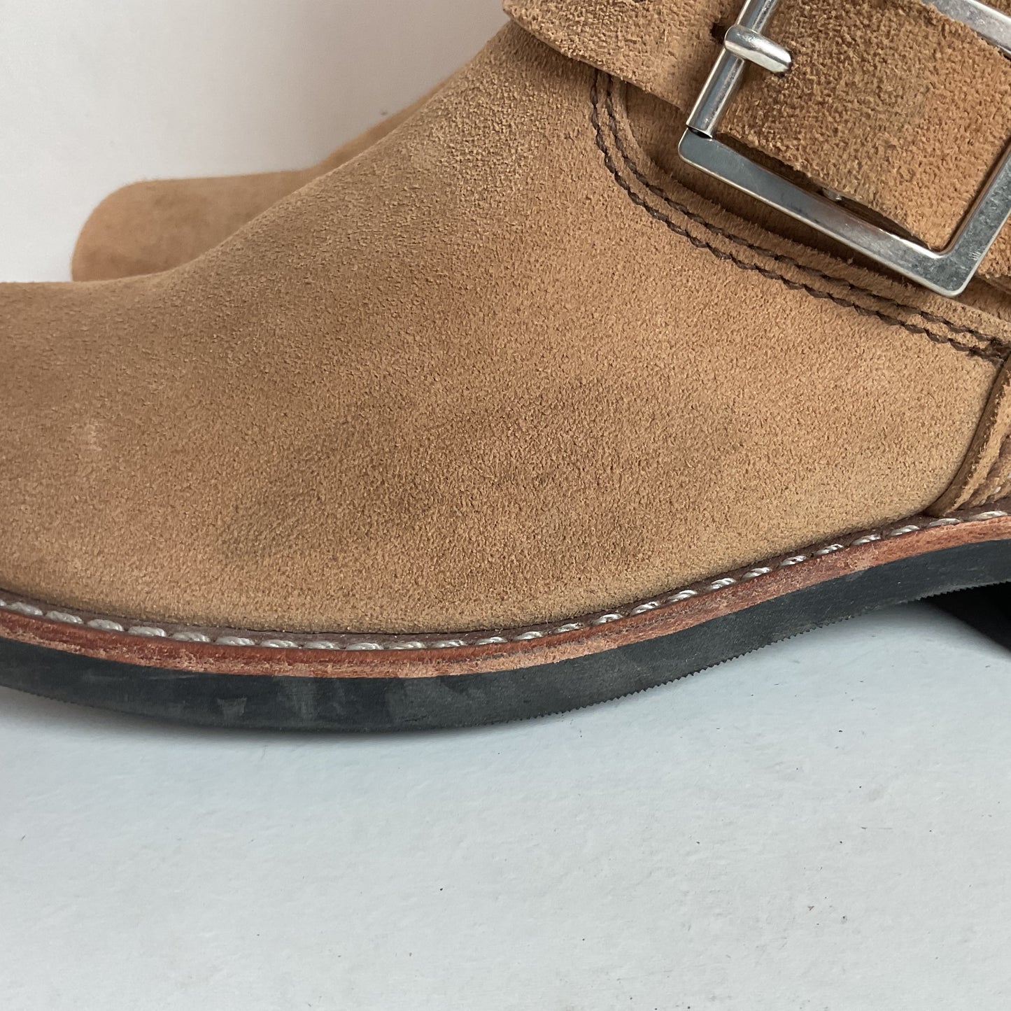 Red Wing Women’s Sand Mojave Suede Engineer Boots 8 B USA Made Style 3358