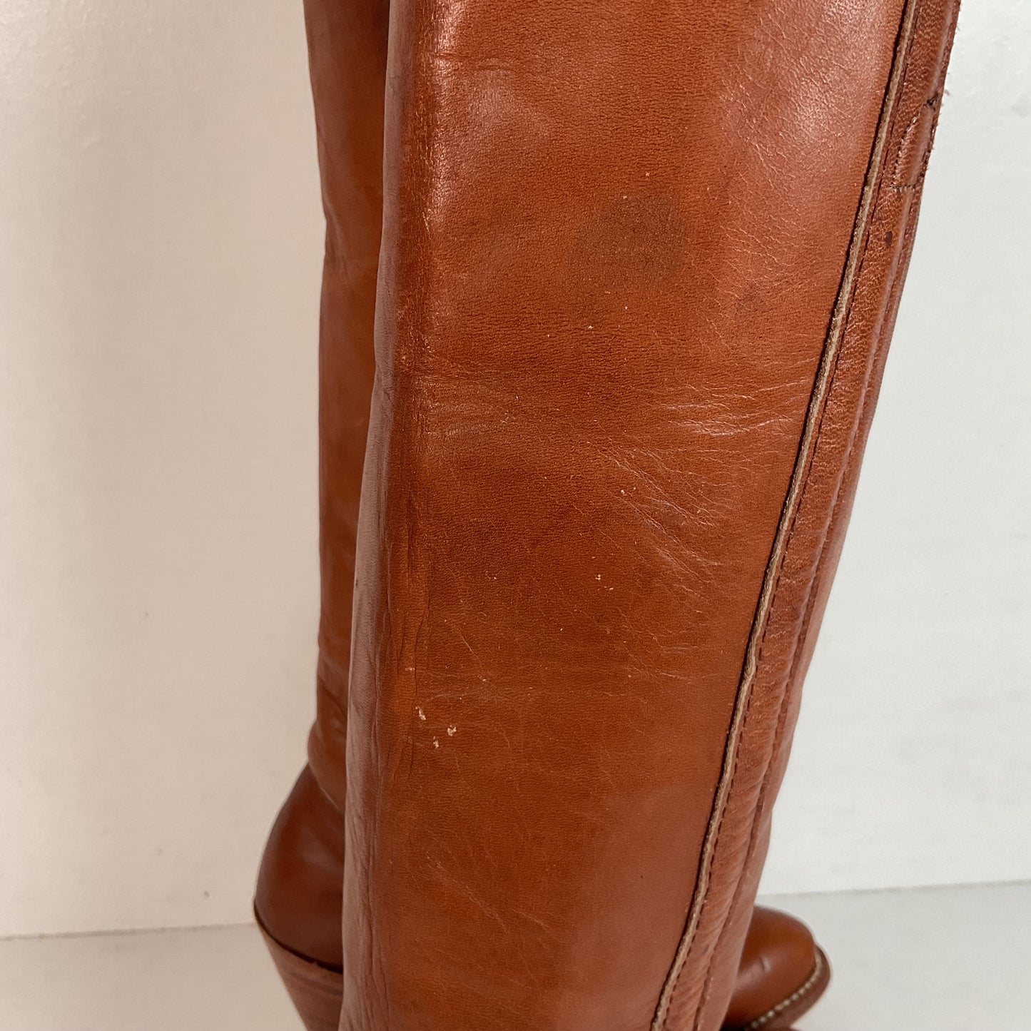 1970s Frye Mustang Riding Boots 6 B Black Label USA Made