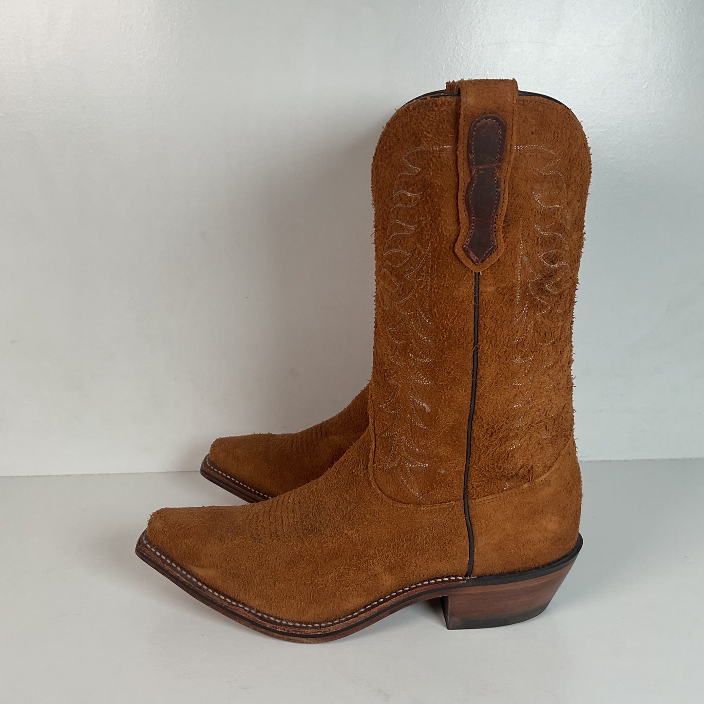 Nocona Rough Out Suede Cowgirl Boots 9.5 B USA Made