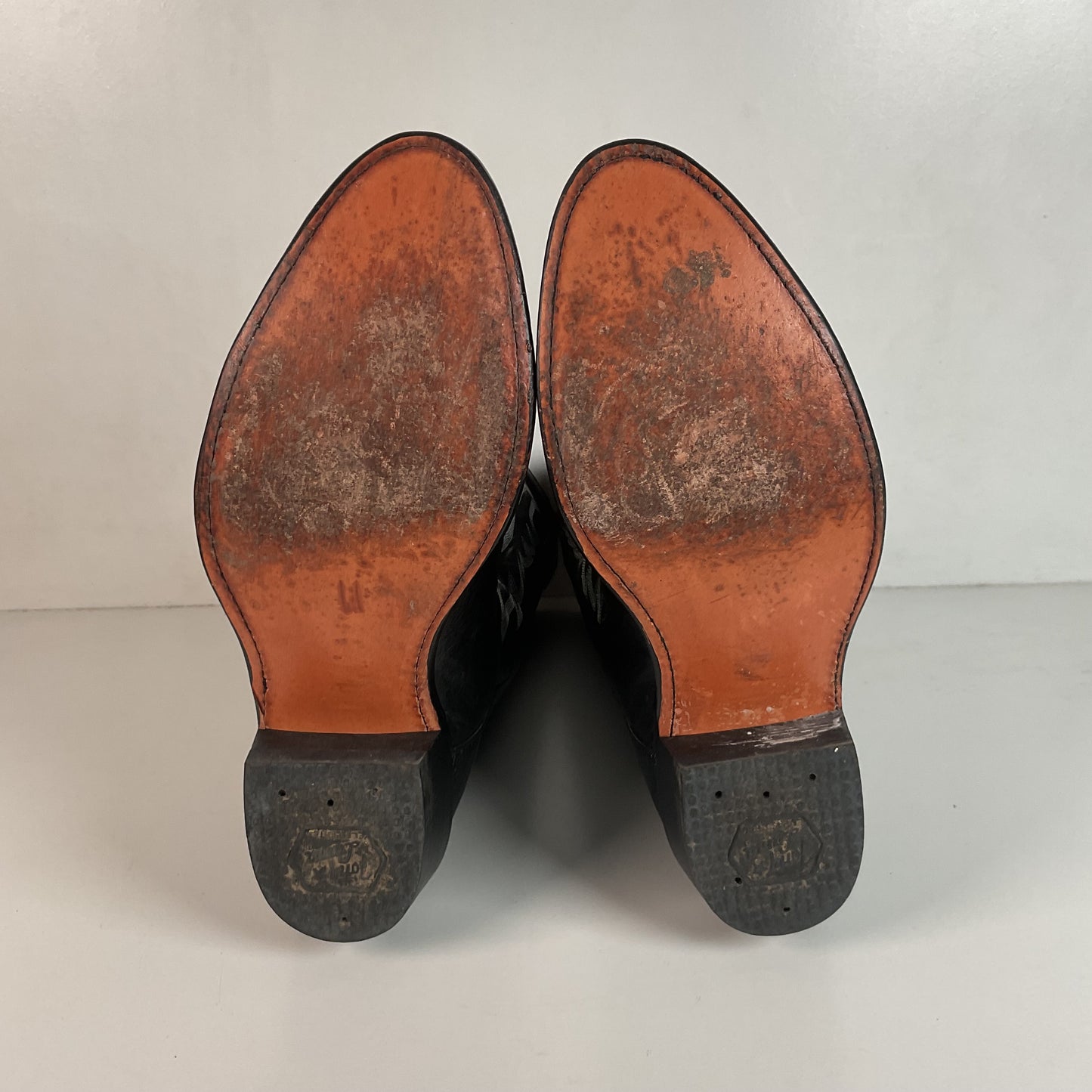 Tony Lama Smooth, Pin Quill Ostrich Cowboy Boots 8.5 EE Wingtip Exotic USA