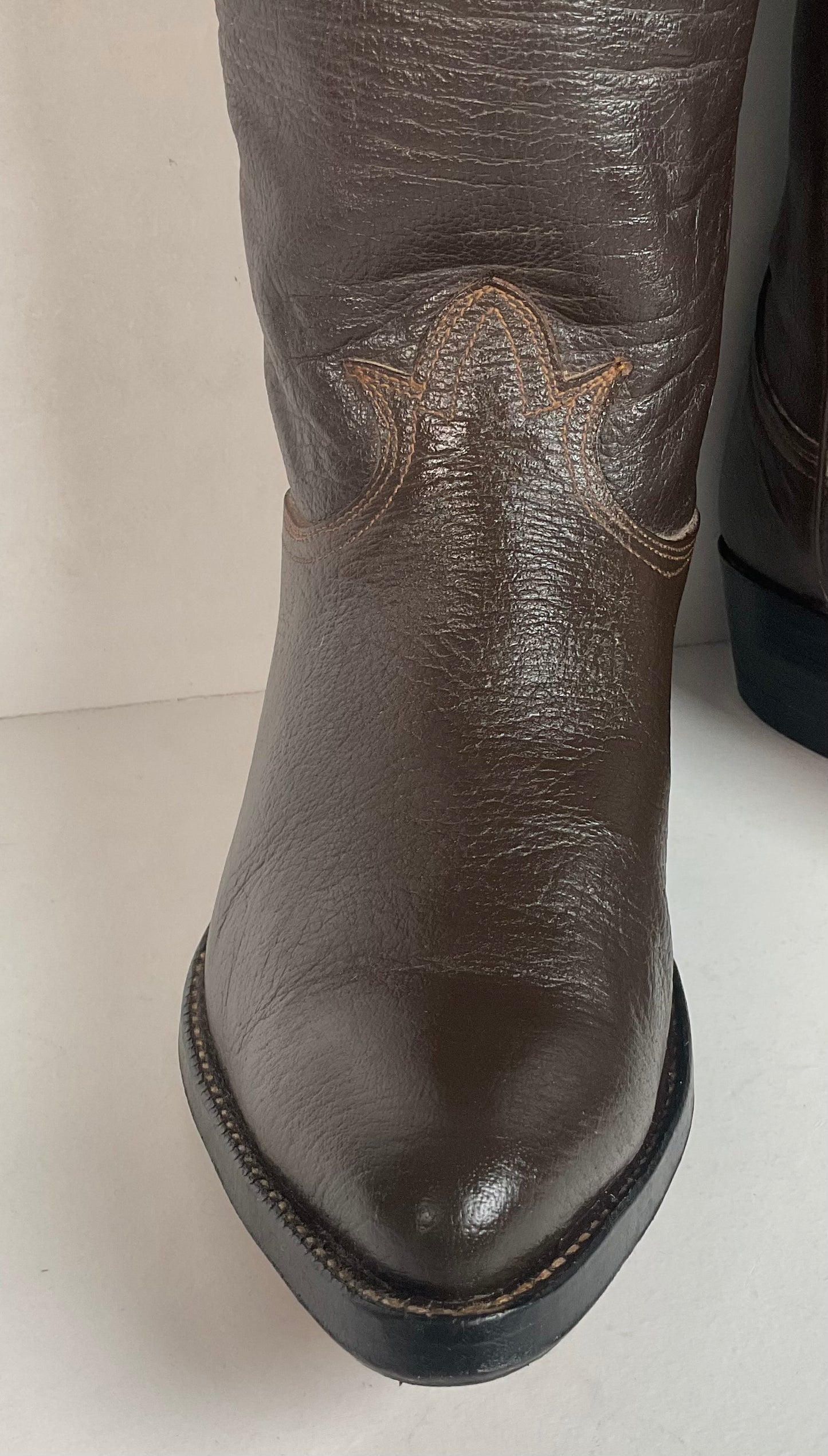 1960s Tony Lama Water Buffalo Cowboy Boots 8.5 D Gold Label Exotic