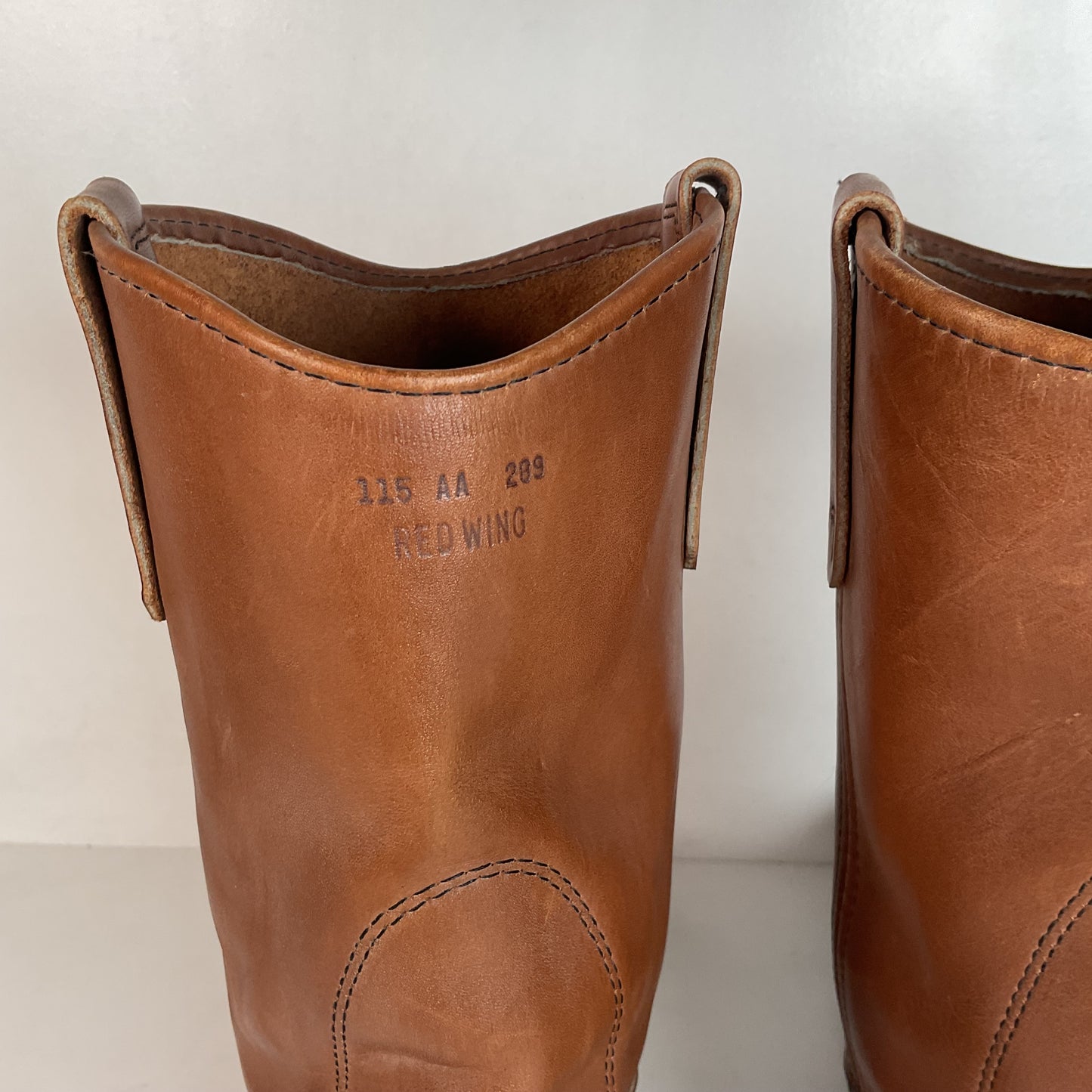 Red Wing Leather Nail Seat Work Boots 11.5 AA Pull On Style 289 Soft Toe