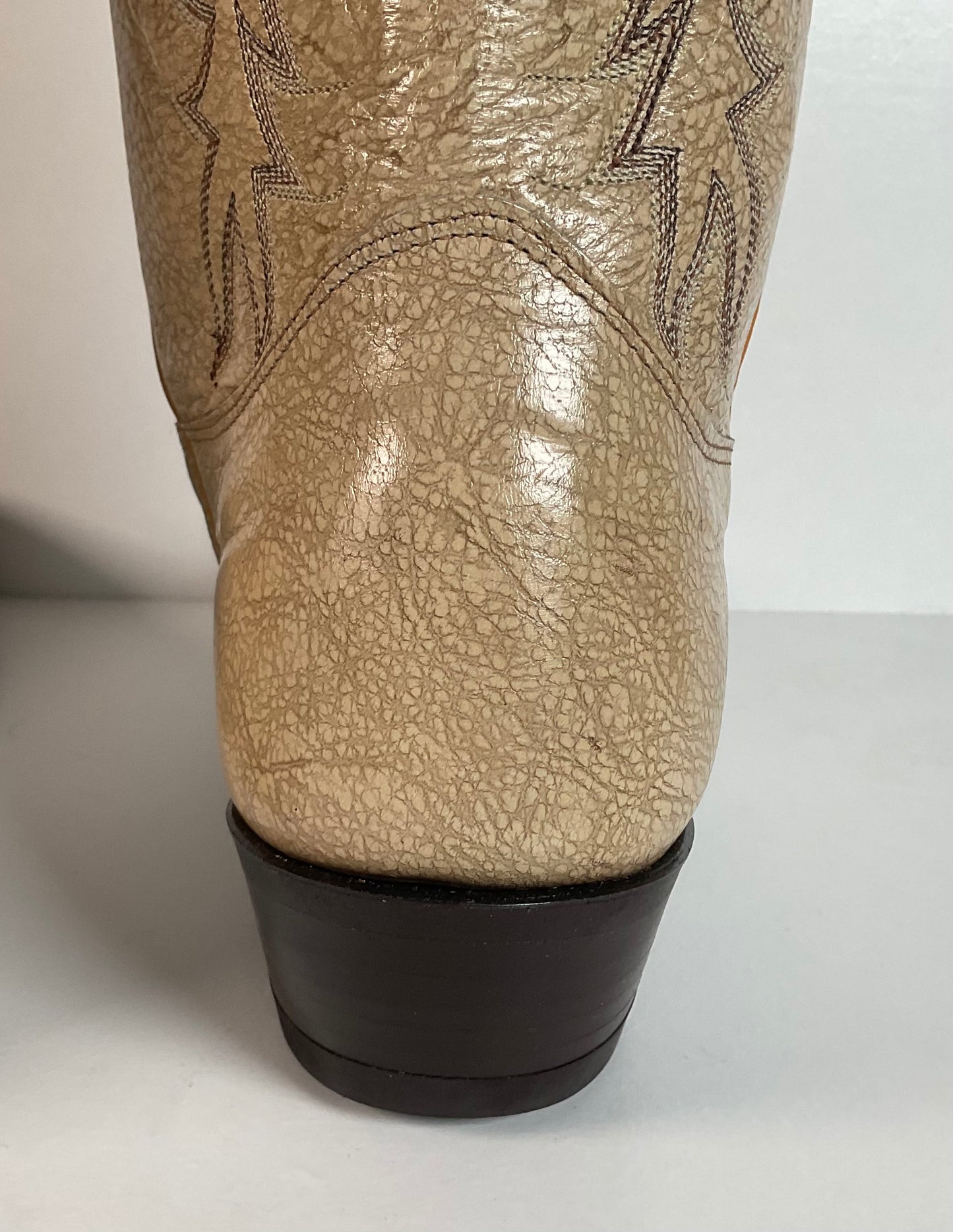 Vintage Nocona Kangaroo Cowboy Boots | USA Made | Sand | Men’s 10 D