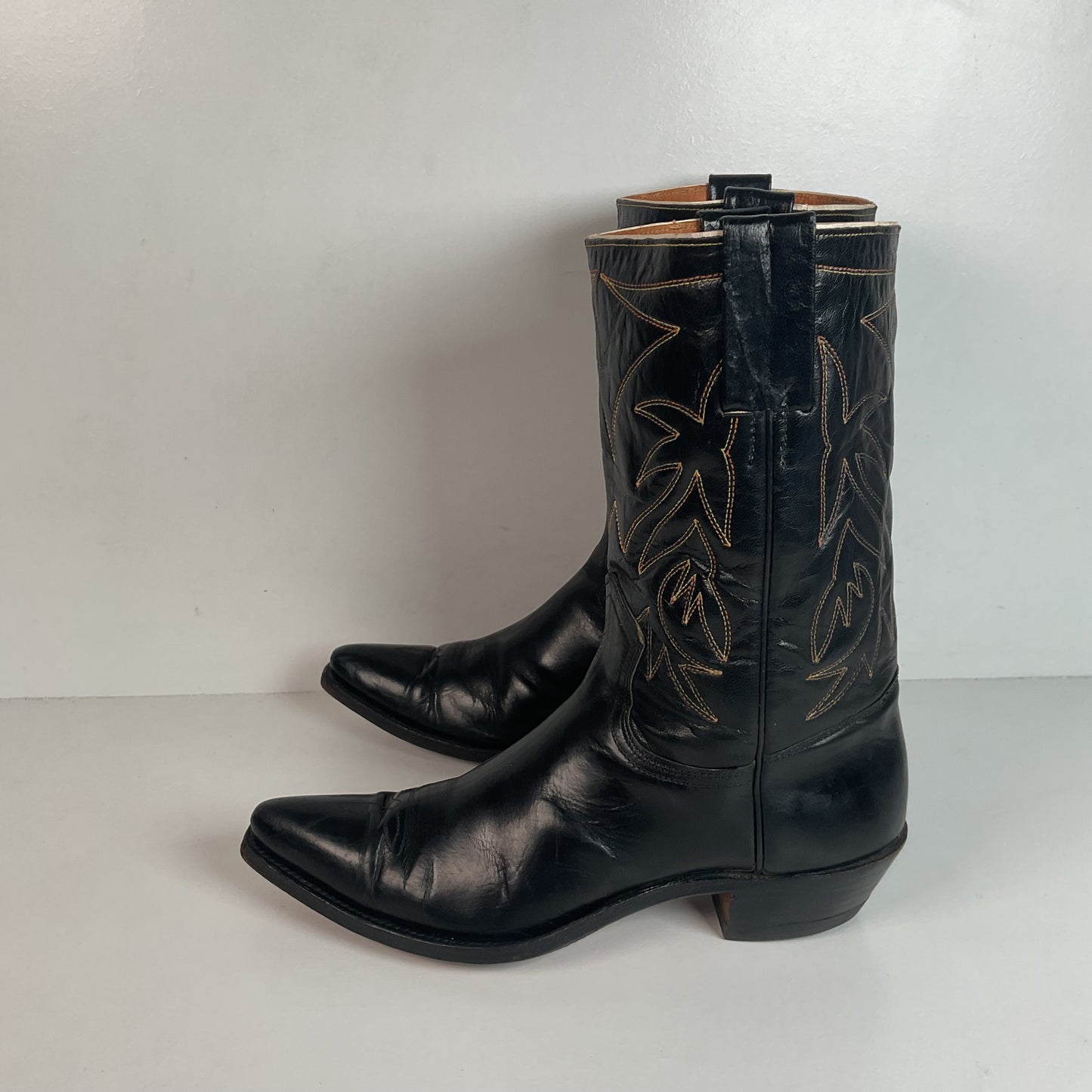 1950s Frye Authentic Cowgirl Boots 7.5 C Snip Toe