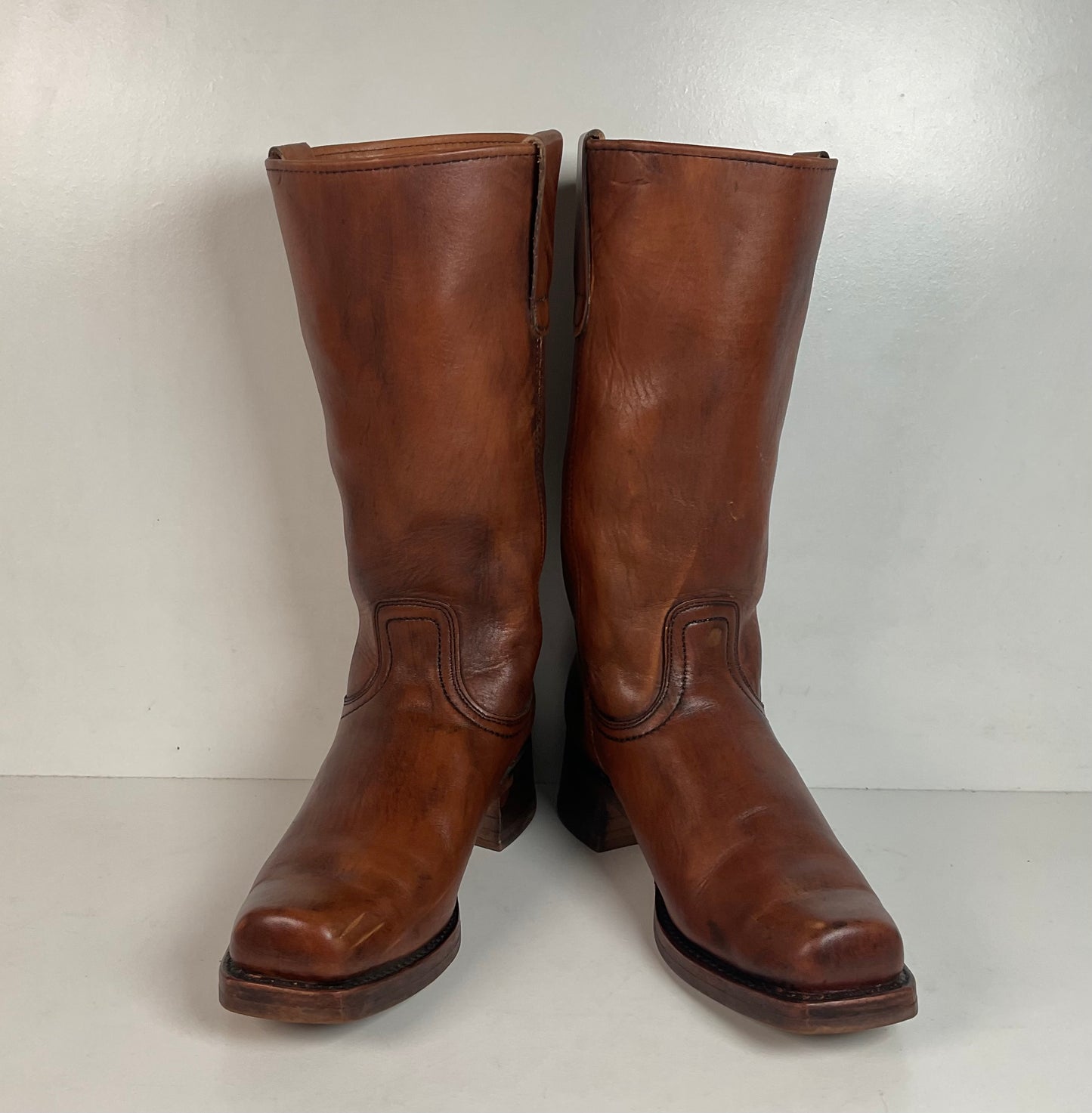Vintage Sears Chunky Campus Boots 10.5 D USA Made Cutter Toe