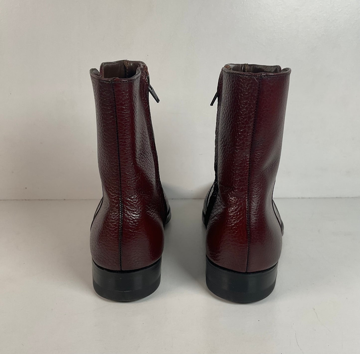Vintage Florsheim Bullhide Zipper Boots 9.5 D Chelsea Style