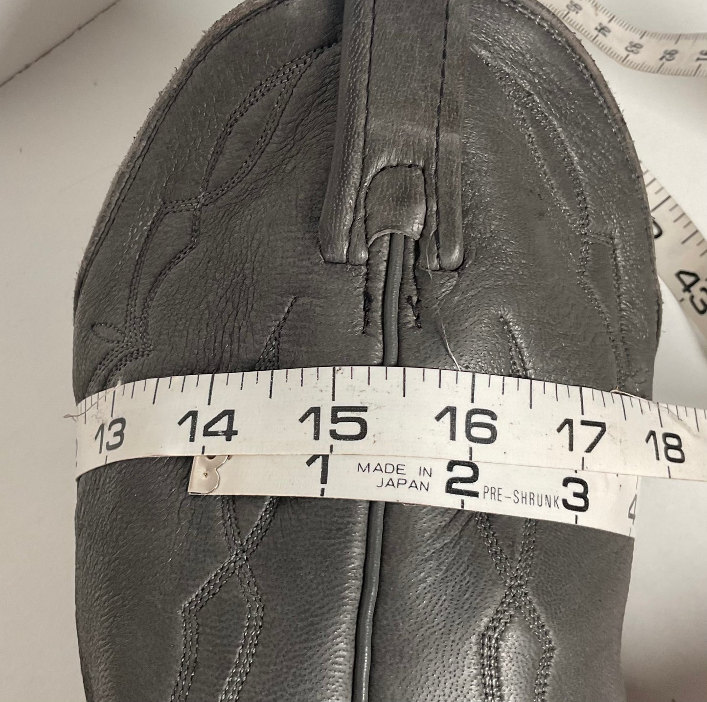 Vintage Dan Post Grey Elk Skin Cowboy Boots 10.5 D USA Made Old Label