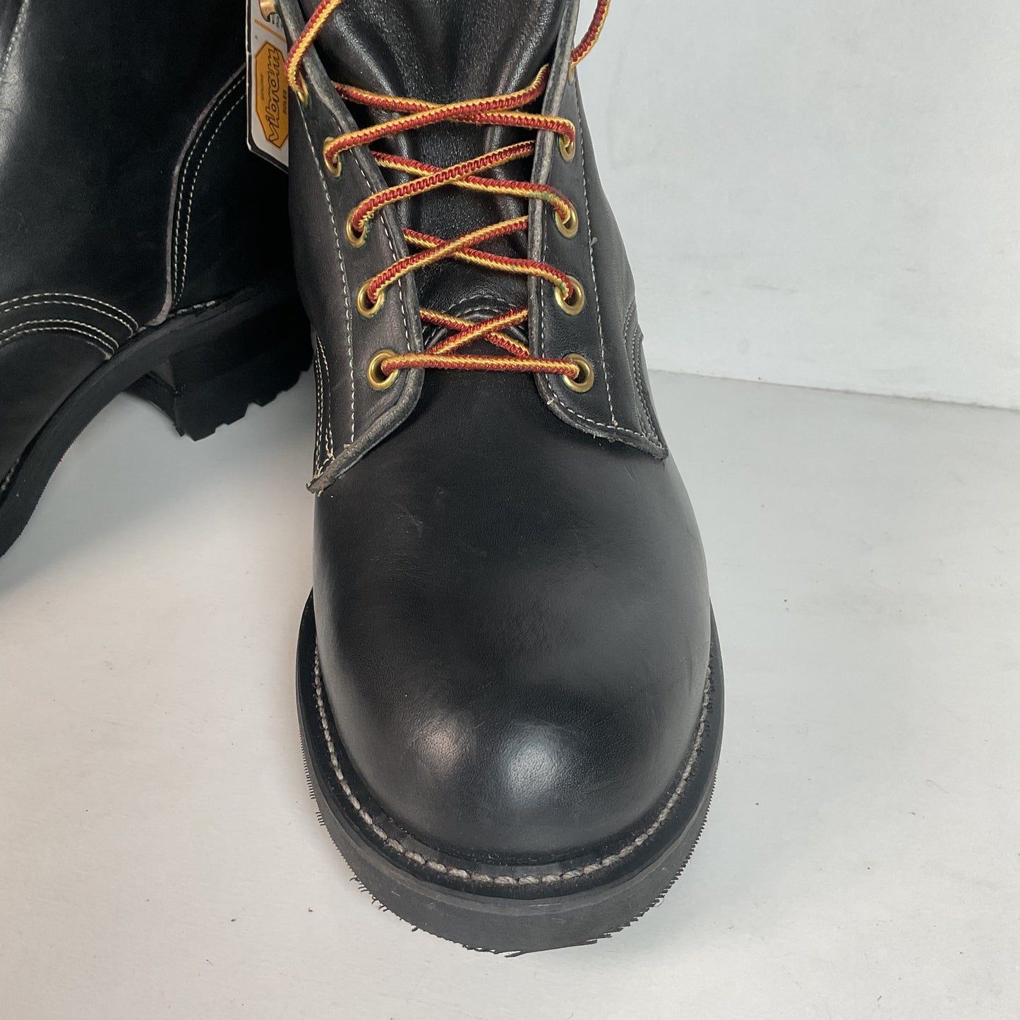 Vintage Herman Santa Rosa Packer Boots 10.5 W USA Made Soft Toe Quabaug Vibram