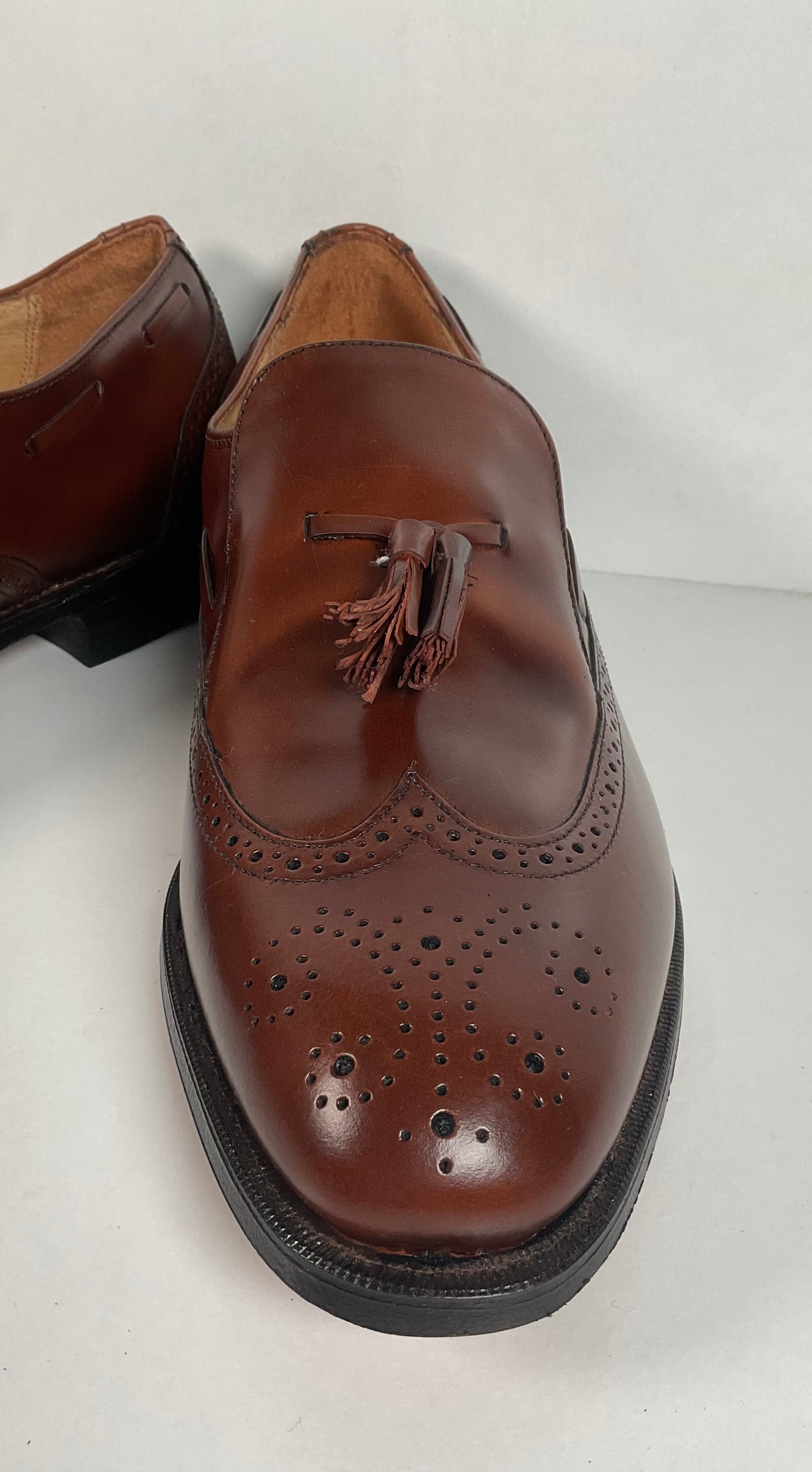 Vintage Hanover Brown Tassel Loafers 11.5 D USA Made