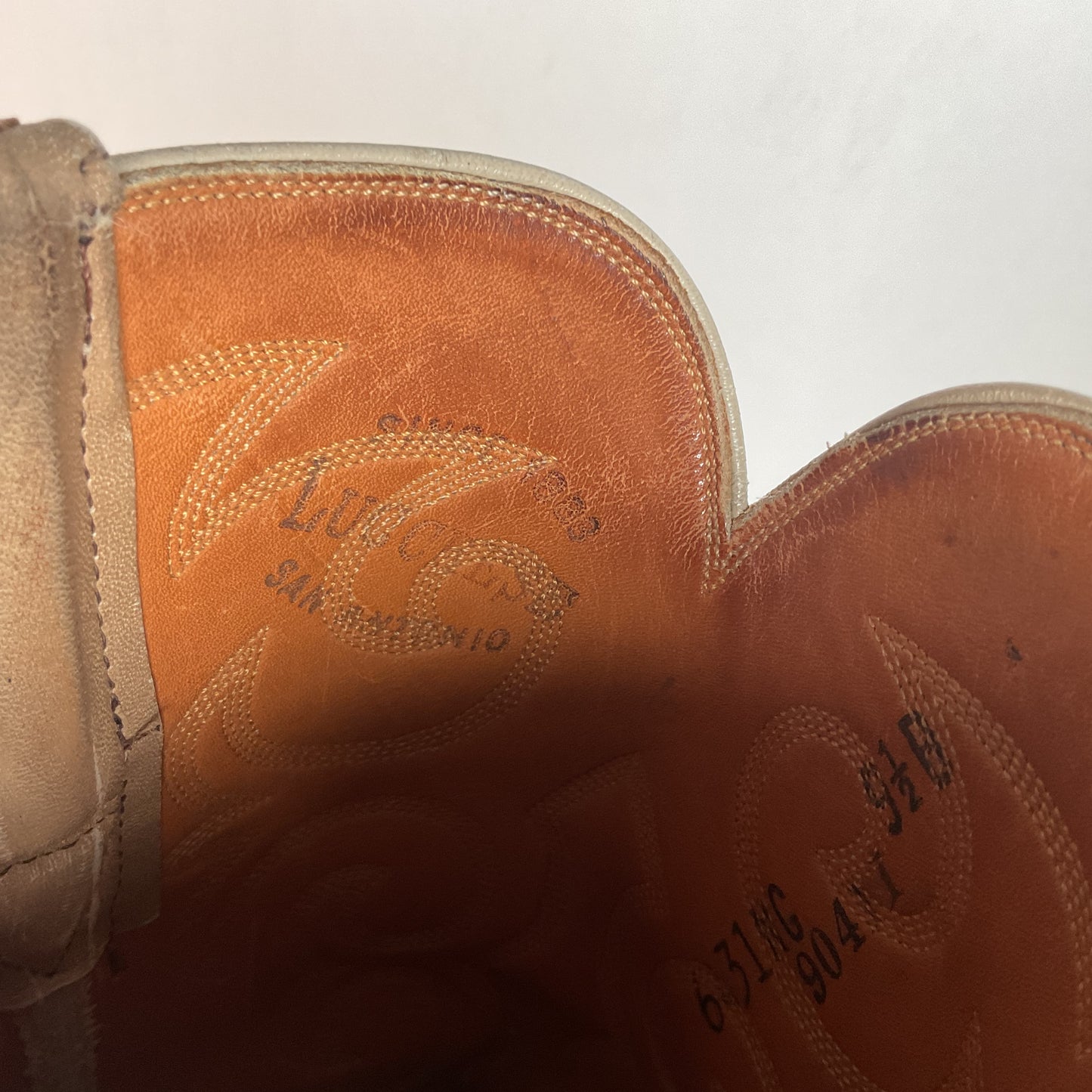 Vintage Lucchese San Antonio Lizard Teju Cowboy Boots 9.5 B