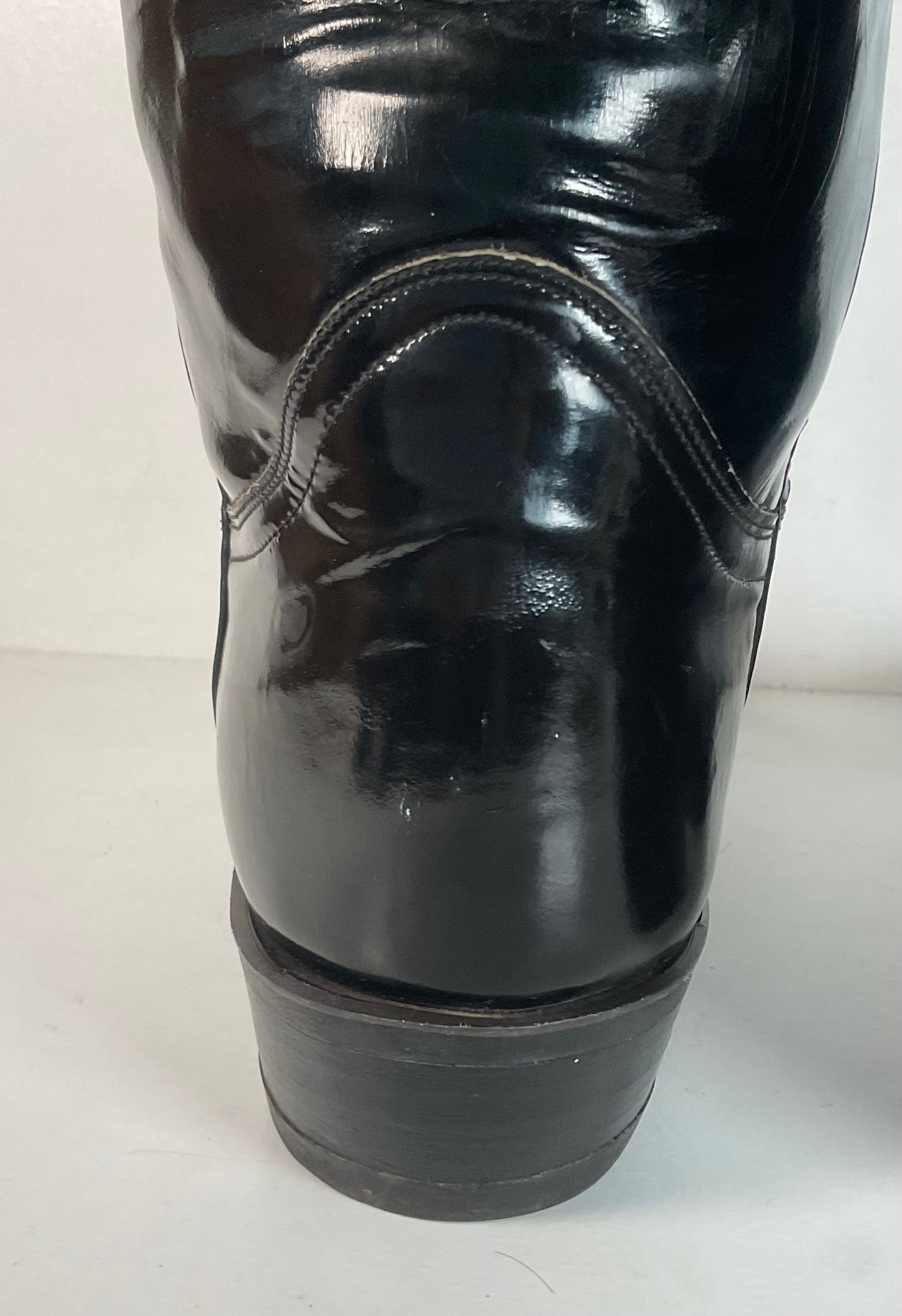 Late 1960s Tony Lama Patent Leather Cowboy Boots 10.5 D Glossy USA Made