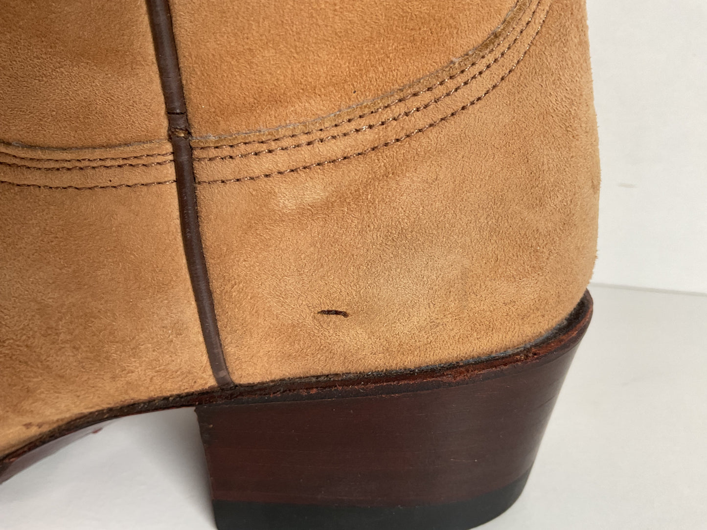 F. H. Senka Cowgirl Boots 8.5 US Nubuck Suede Snip Toe