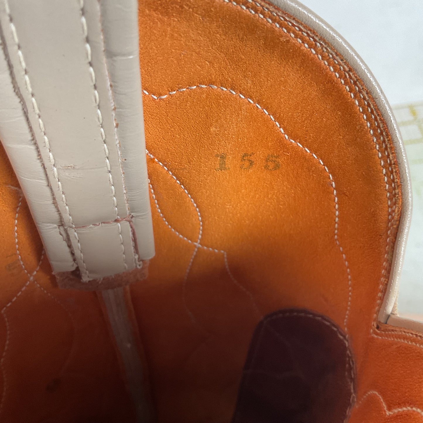 Vintage Tony Lama Lizard Wingtip Cowgirl Boots 5.5 A Creme Leather
