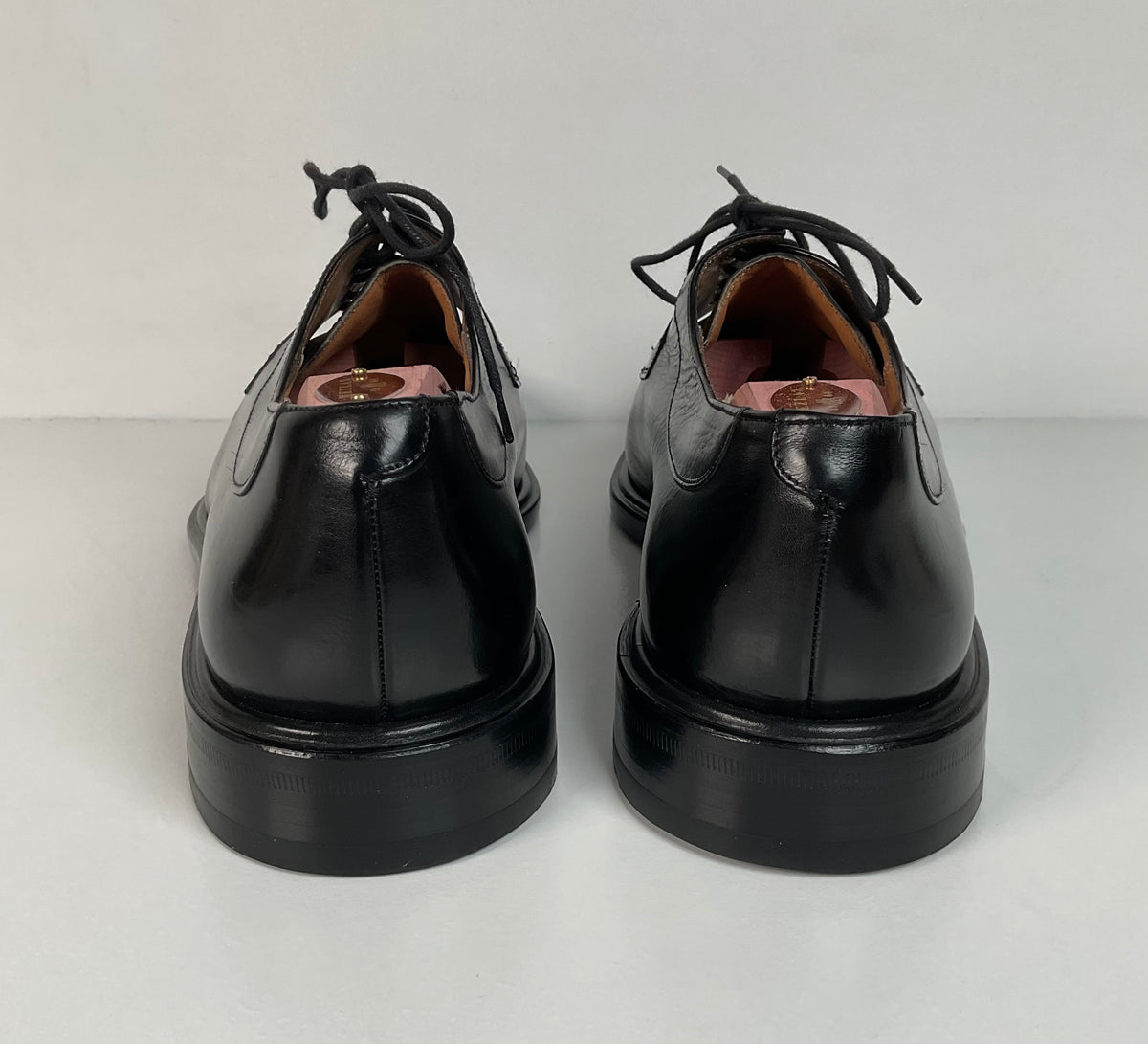 Mezlan Split-Toe Derby Shoes | Black Calfskin | Men’s 9 W