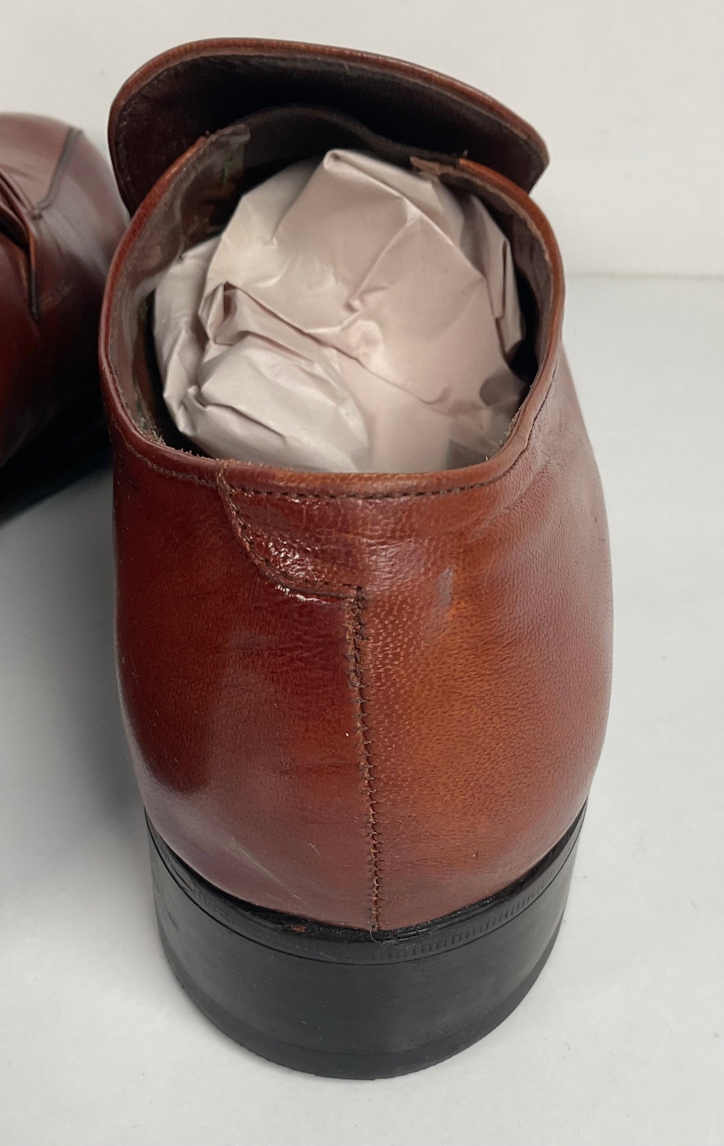 Vintage Florsheim Imperial Horsebit Loafers 9 C Burnished Brown