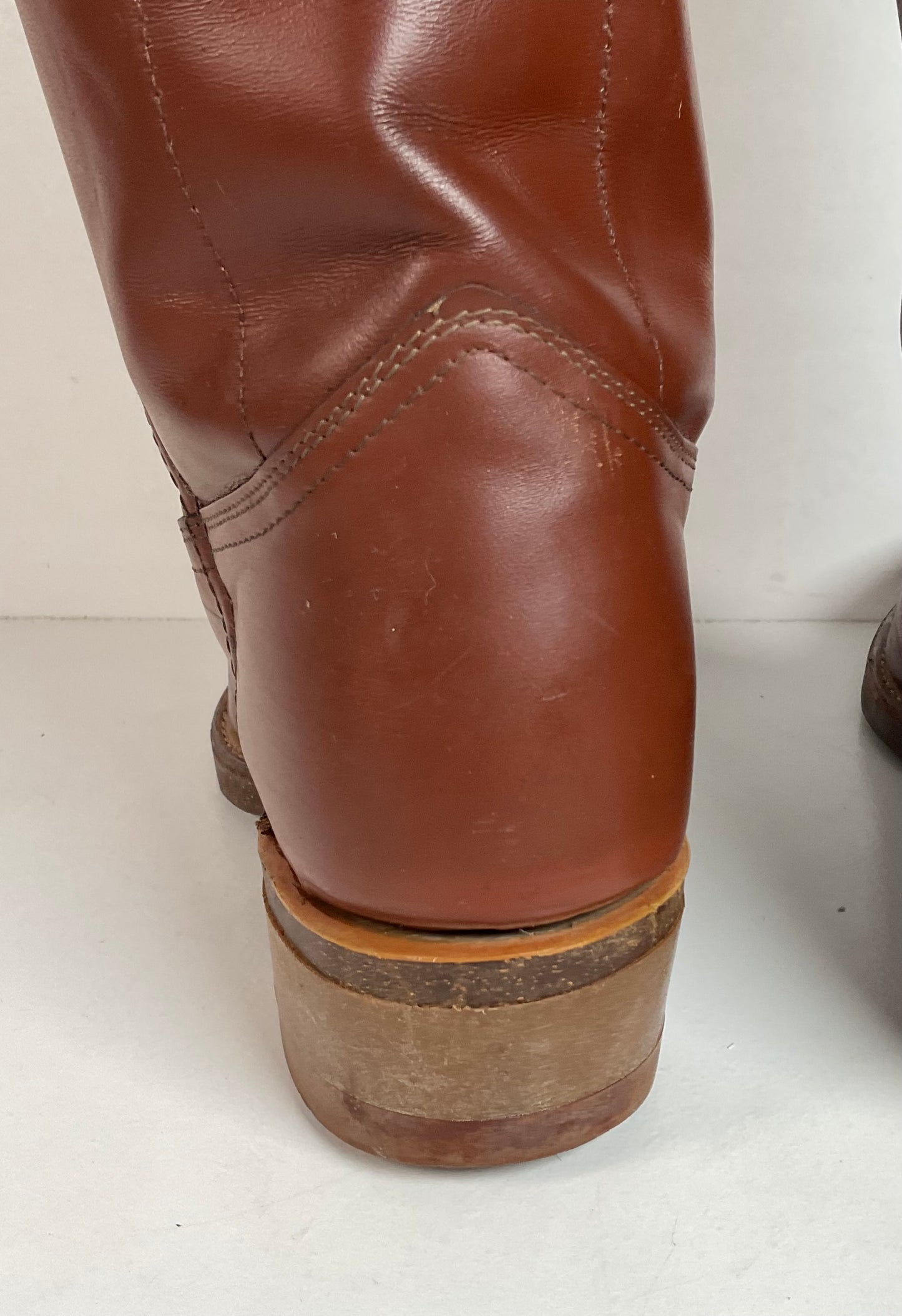 Vintage Rodeo Brand Cowboy Boots 10.5 D USA Made Chunky Campus