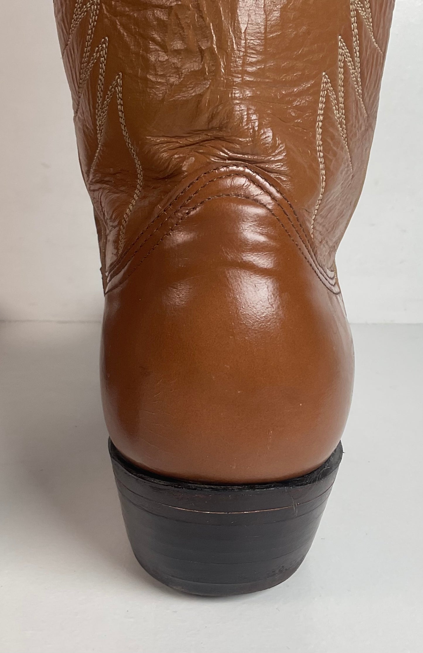 Vintage Nocona Calfskin Cowboy Boots 12 D Old Black Label