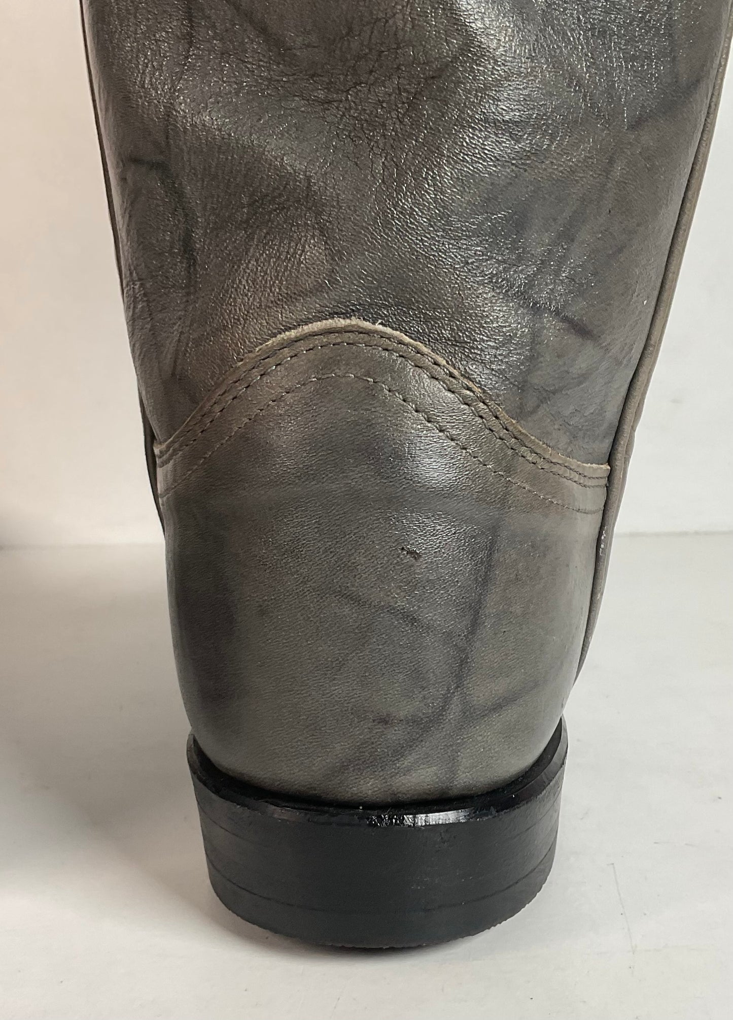 Vintage Justin Grey Marbled Campus Riding Boots 7 B USA Made