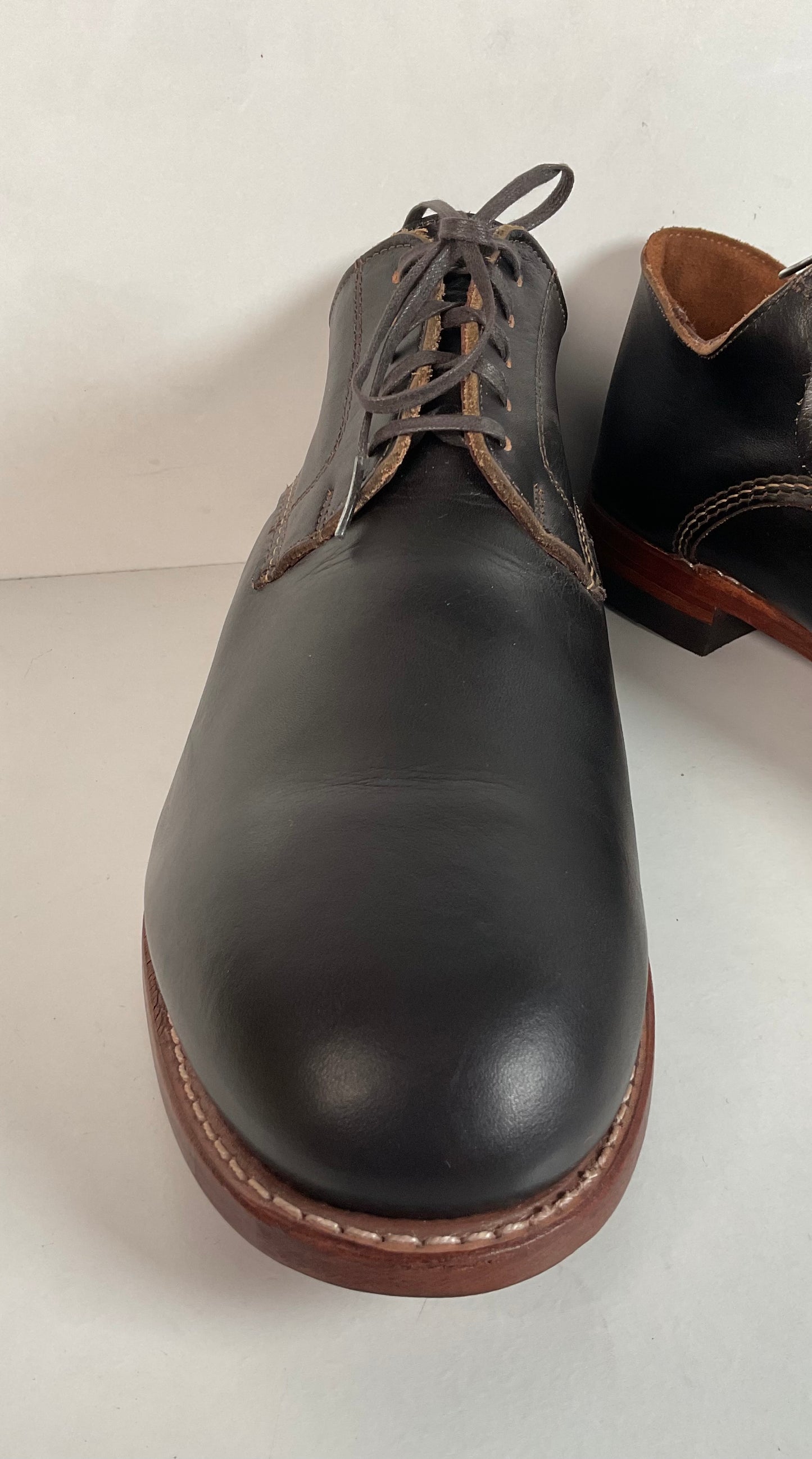 Wolverine Thousand Mile Plain Toe Boots 14 D USA Made Dark Bown