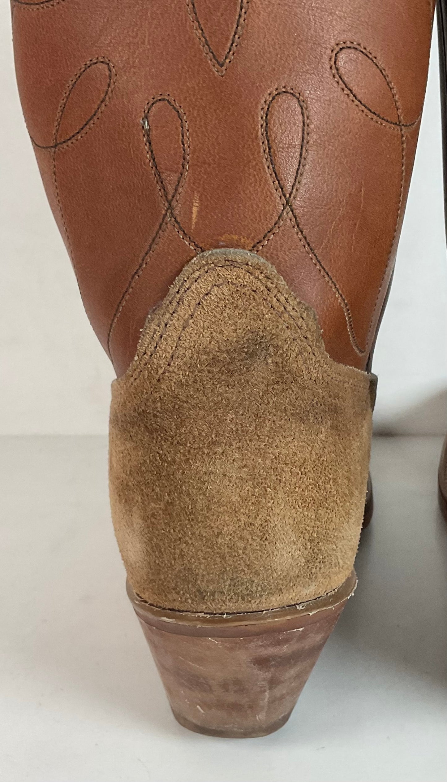Vintage Dingo Acme Men’s Suede Rough Out Buckaroo Cowboy Boots 8 B USA Made