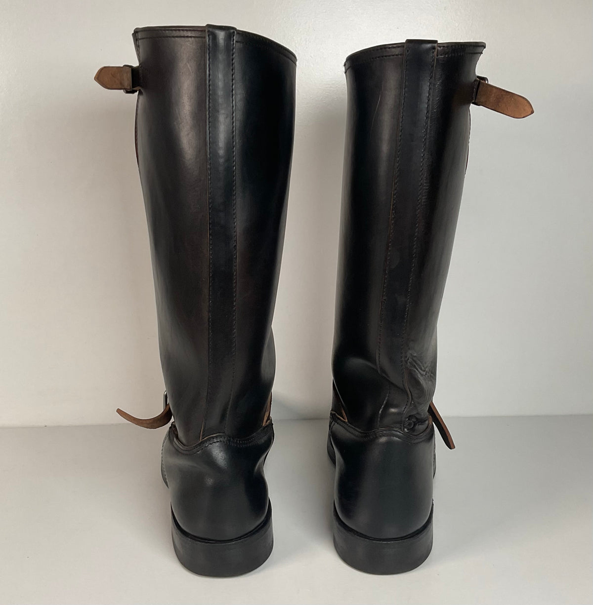 Black Sign Aviator Boots | Horse Hide Engineer | Men’s 10