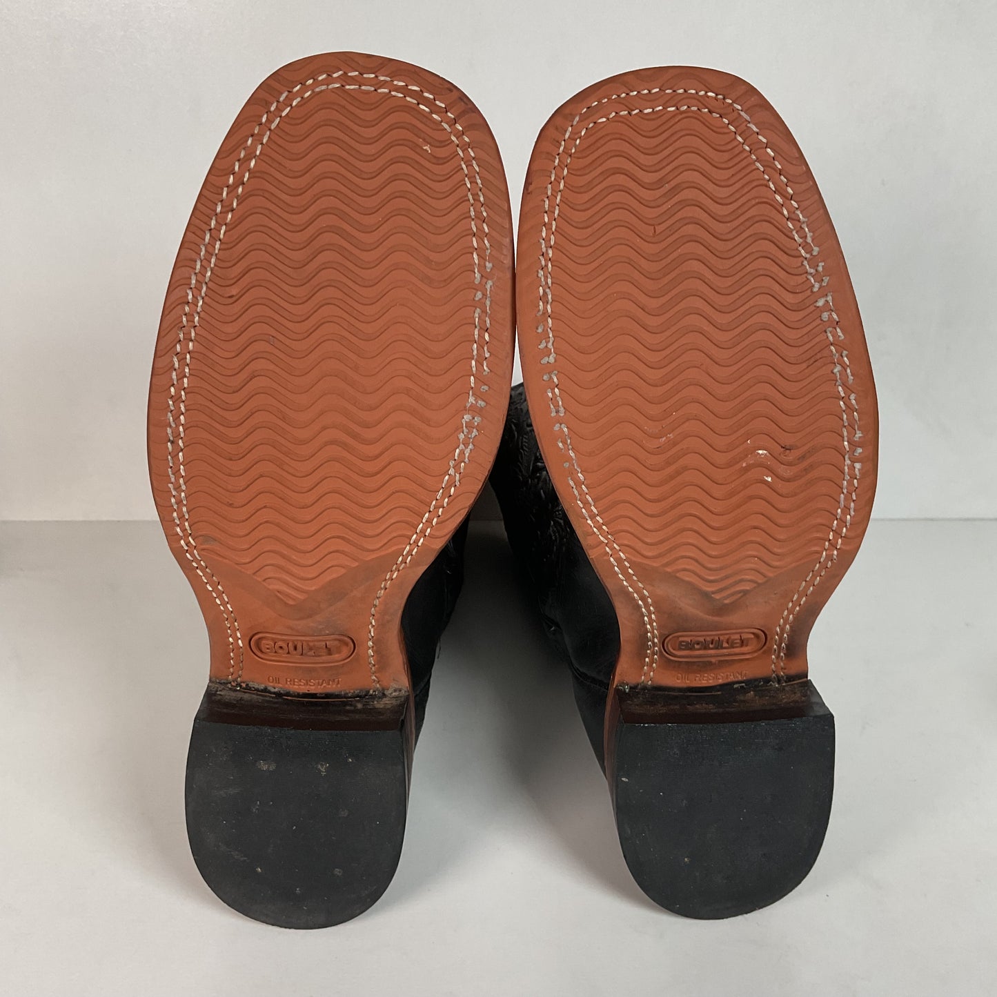 Boulet Tooled Cowgirl Boots 8.5 C Slip Resistant Sole