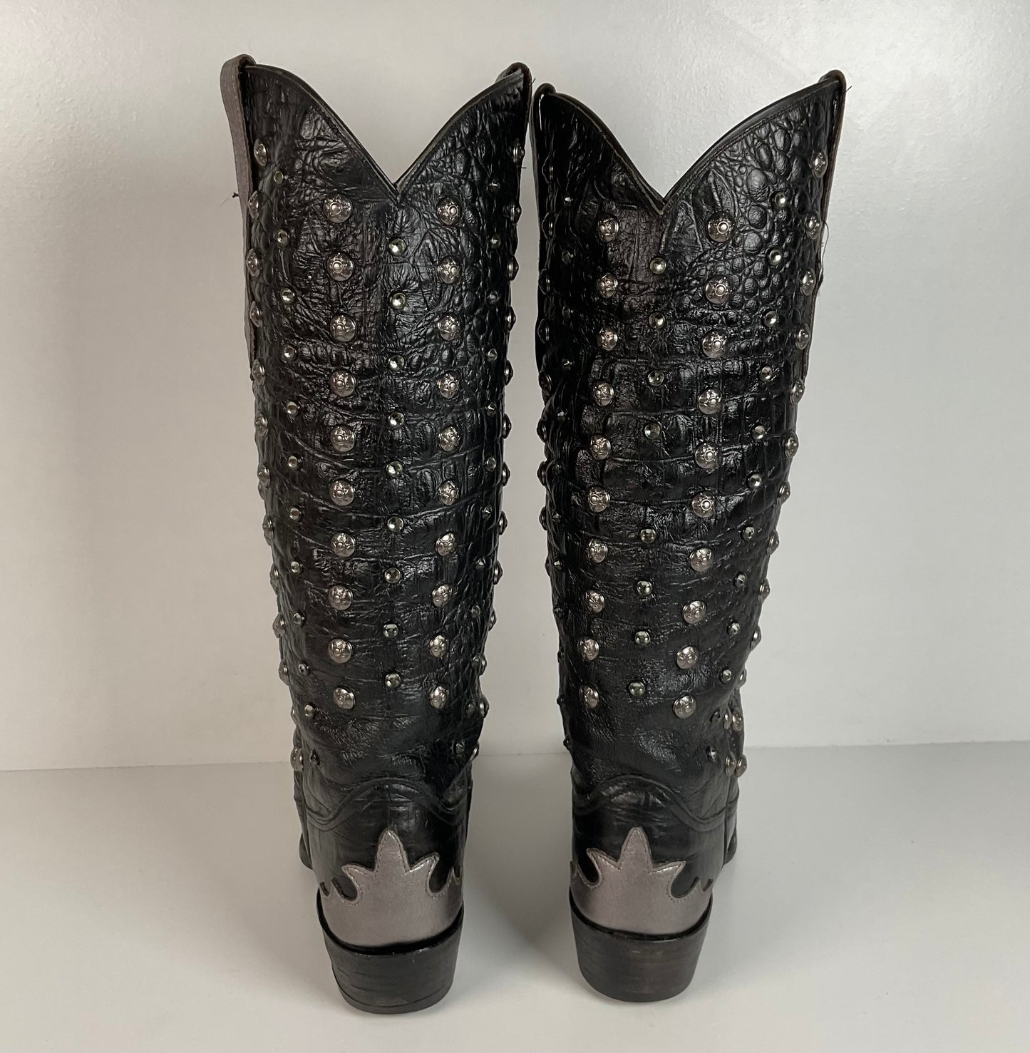 Custom Metallic Cowgirl Boots | Wingtip | Embellished | Women’s 7.5 B