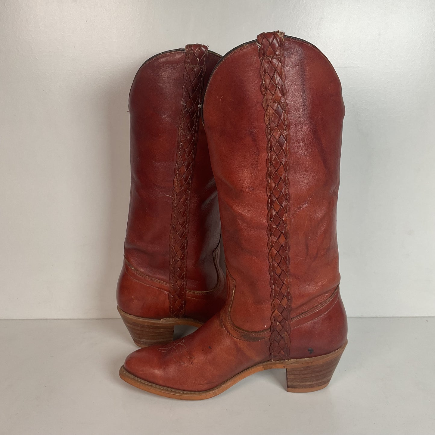 Vintage Capezio Braided Shooter Boots 6.5 M USA Made Campus Riding