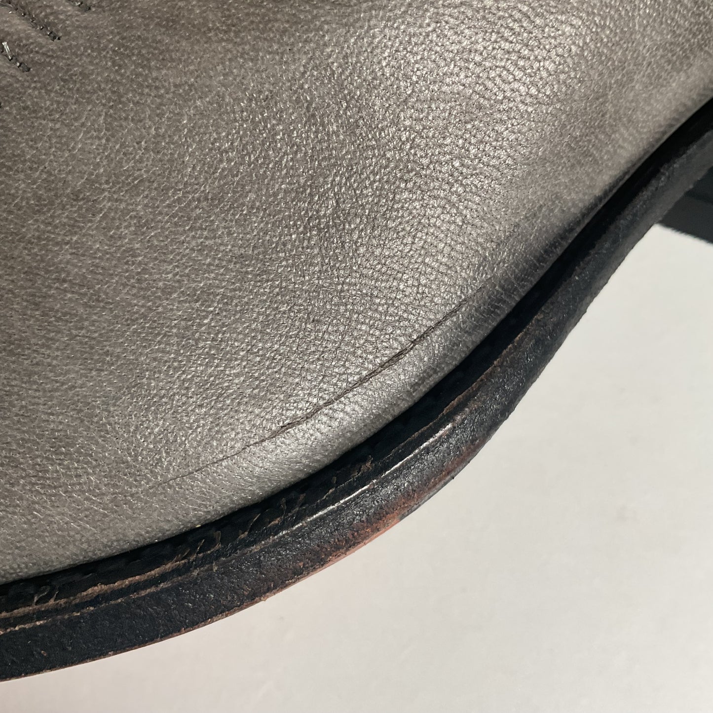 Vintage Dan Post Grey Elk Skin Cowboy Boots 10.5 D USA Made Old Label