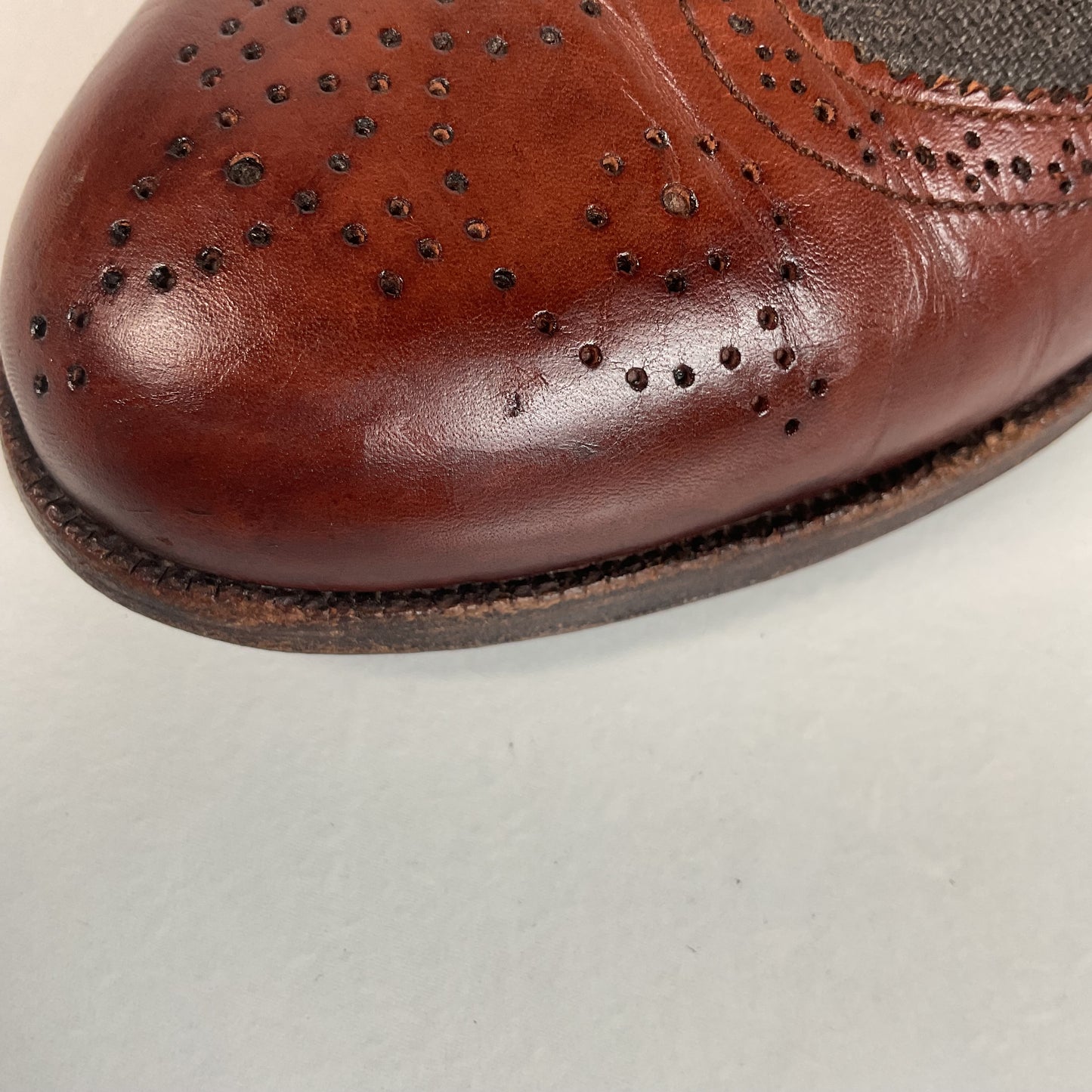 Vintage Cole Haan Ventilated Mesh Spectator Shoes 9 D Brogue Wing Tip Italy